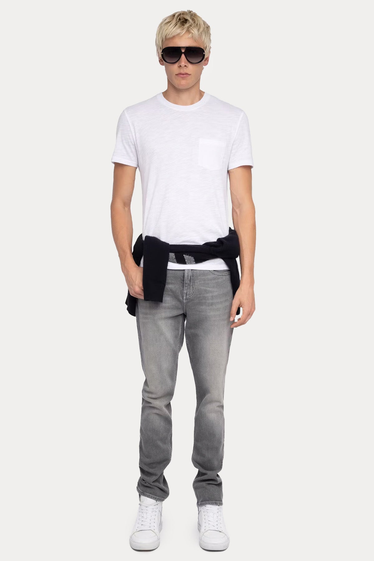 Zadig & Voltaire Yuvarlak Yaka Kuru Kafa Logolu T-shirt