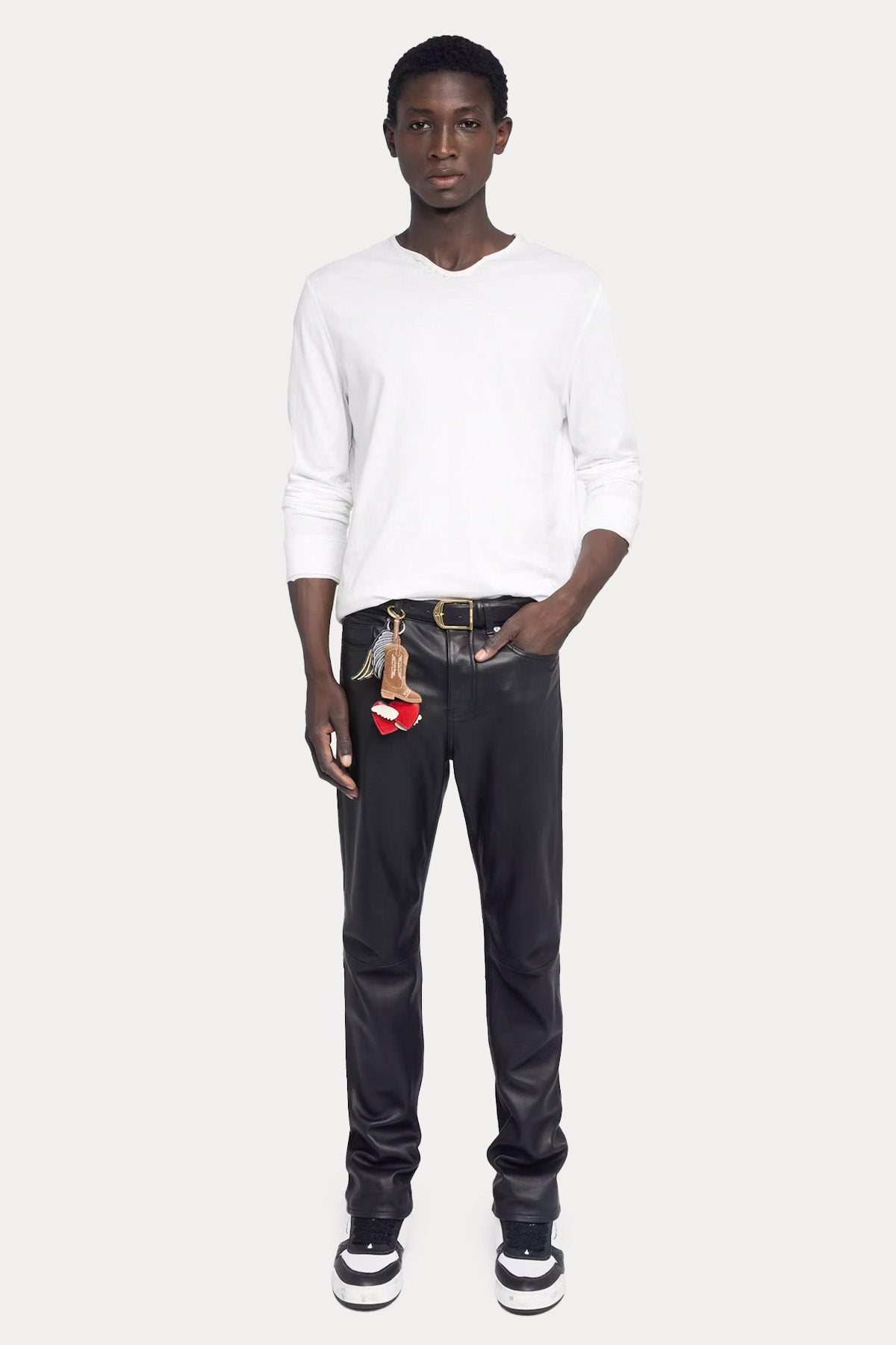 Zadig & Voltaire Regular Fit Sırtta Kuru Kafa Logolu T-shirt