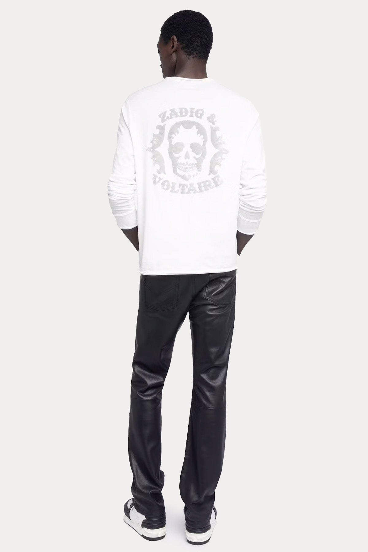 Zadig & Voltaire Regular Fit Sırtta Kuru Kafa Logolu T-shirt