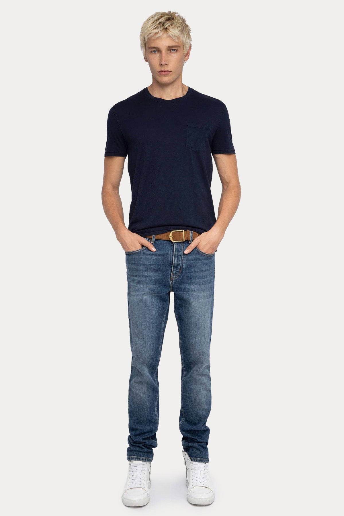 Zadig & Voltaire Yuvarlak Yaka Kuru Kafa Logolu T-shirt