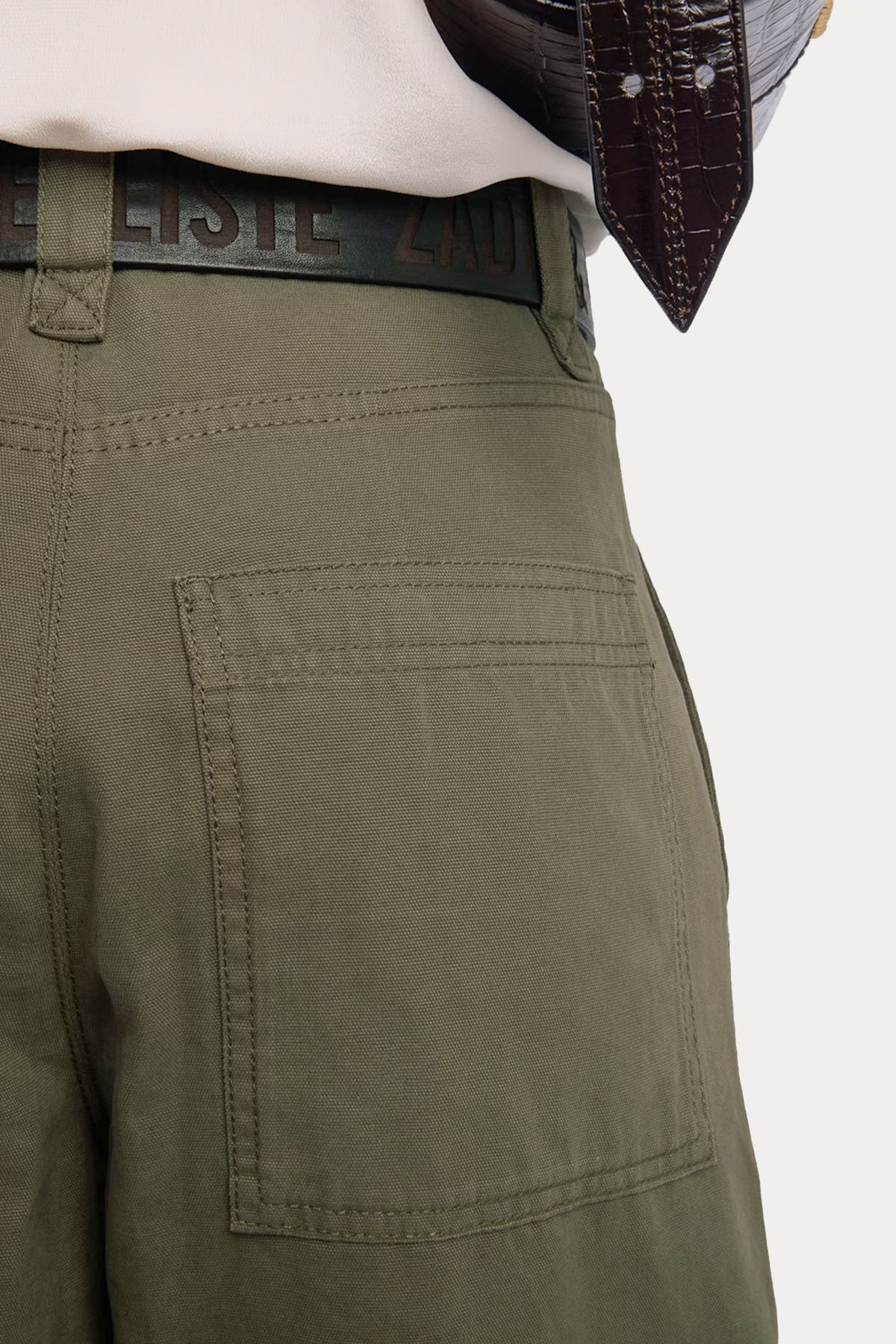 Zadig & Voltaire Straight Fit Yüksek Bel Kargo Cepli Jeans