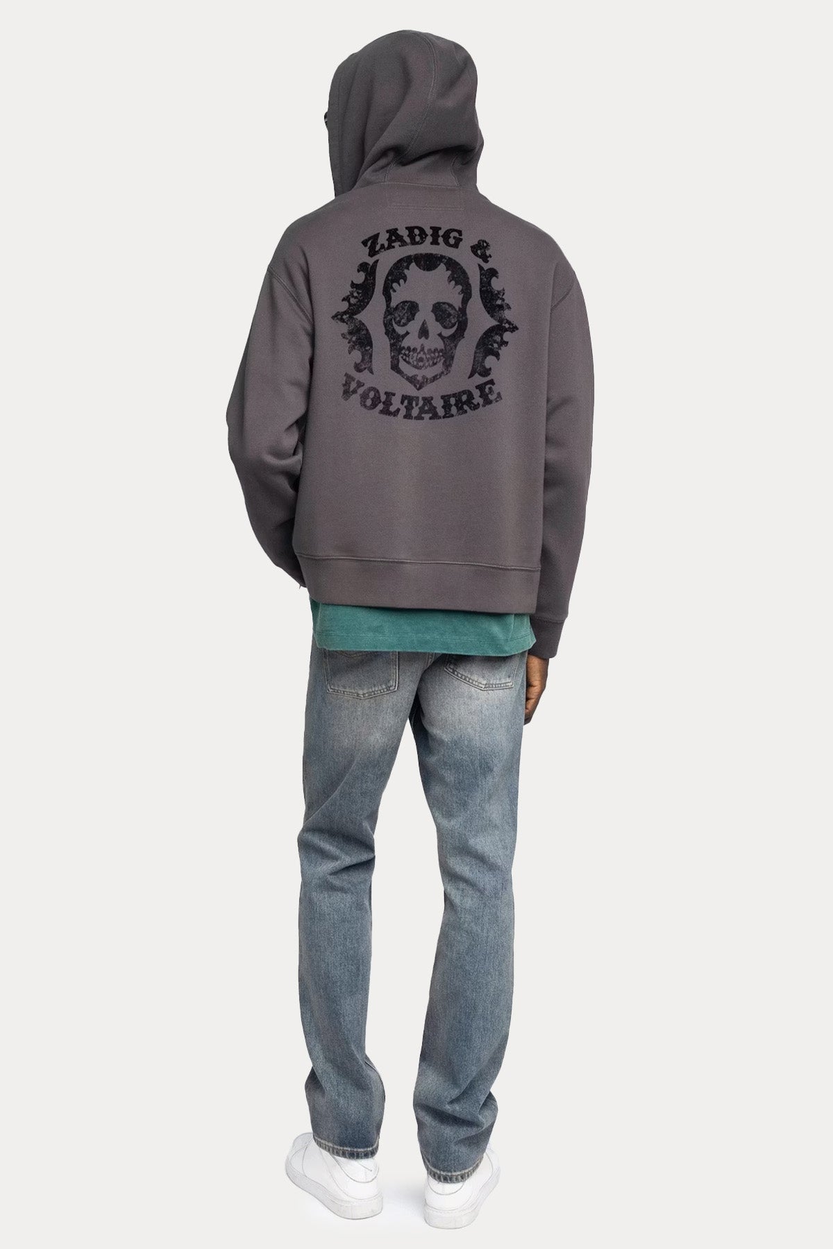 Zadig & Voltaire Relaxed Fit Kapüşonlu Kuru Kafa Logolu Sweatshirt Ceket