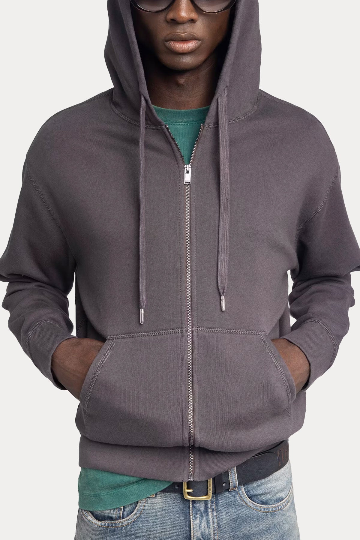 Zadig & Voltaire Relaxed Fit Kapüşonlu Kuru Kafa Logolu Sweatshirt Ceket-Ceket-Libas