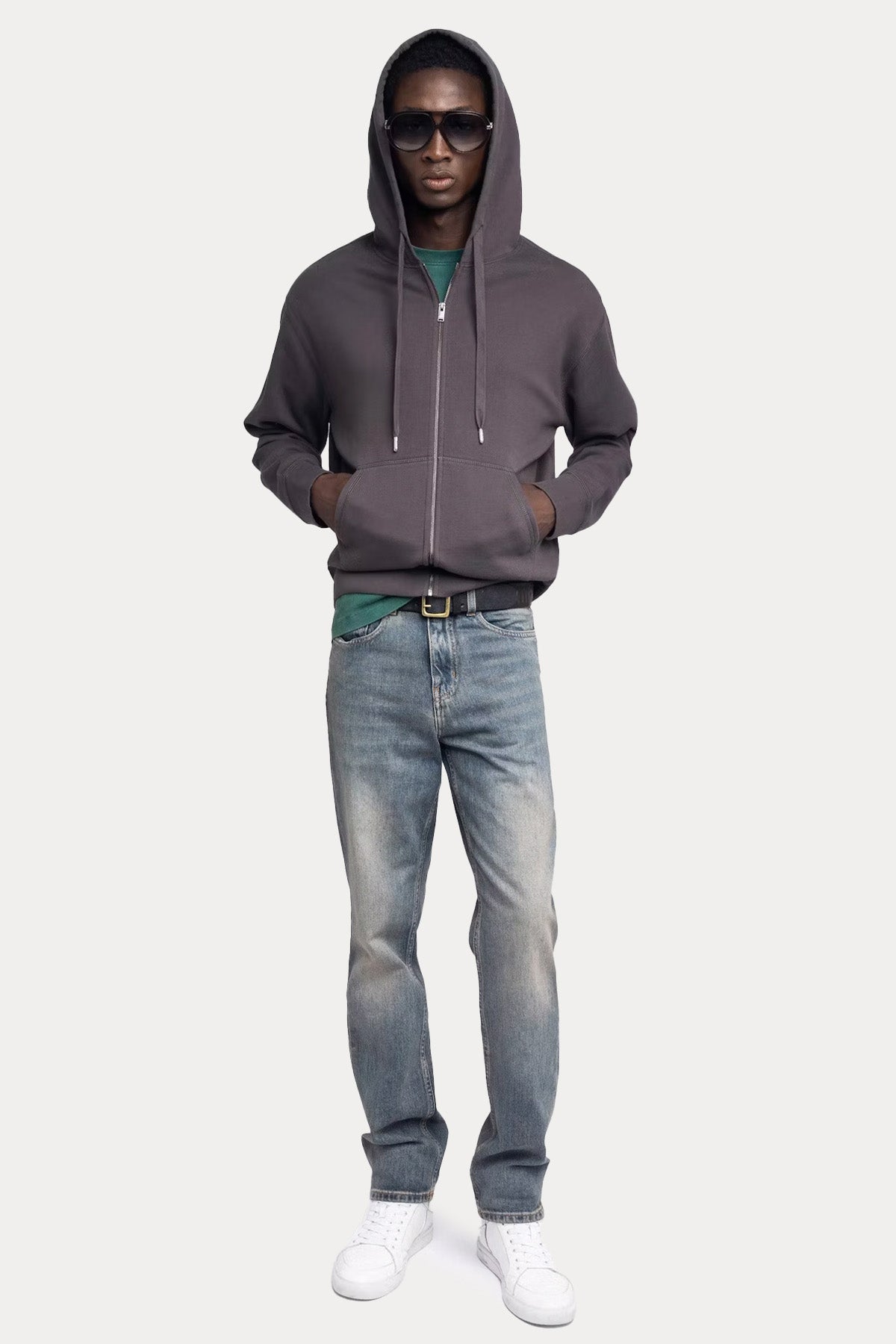 Zadig & Voltaire Relaxed Fit Kapüşonlu Kuru Kafa Logolu Sweatshirt Ceket-Ceket-Libas