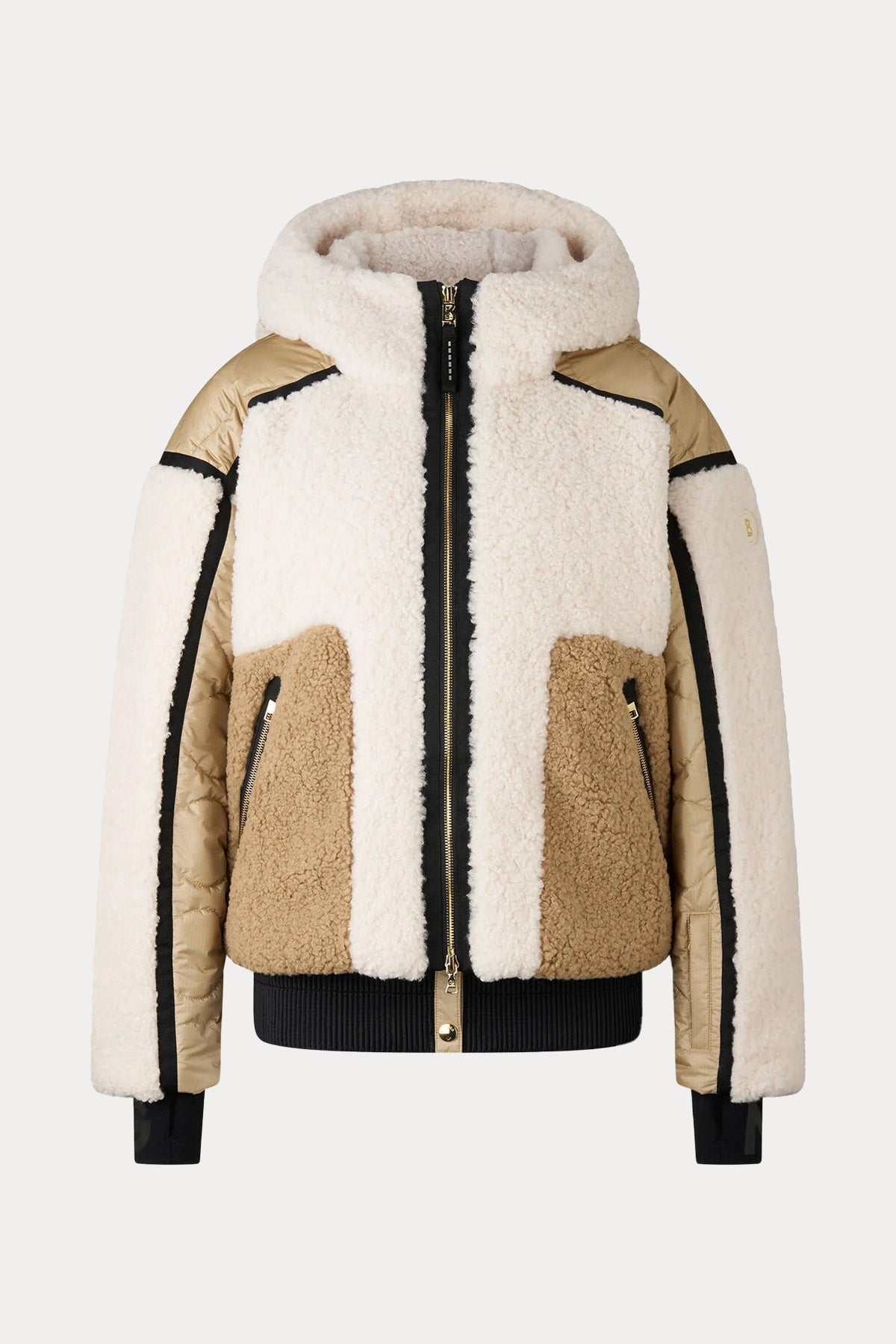 Bogner & Off White Kora Kapüşonlu Peluş Puffer Kayak Montu