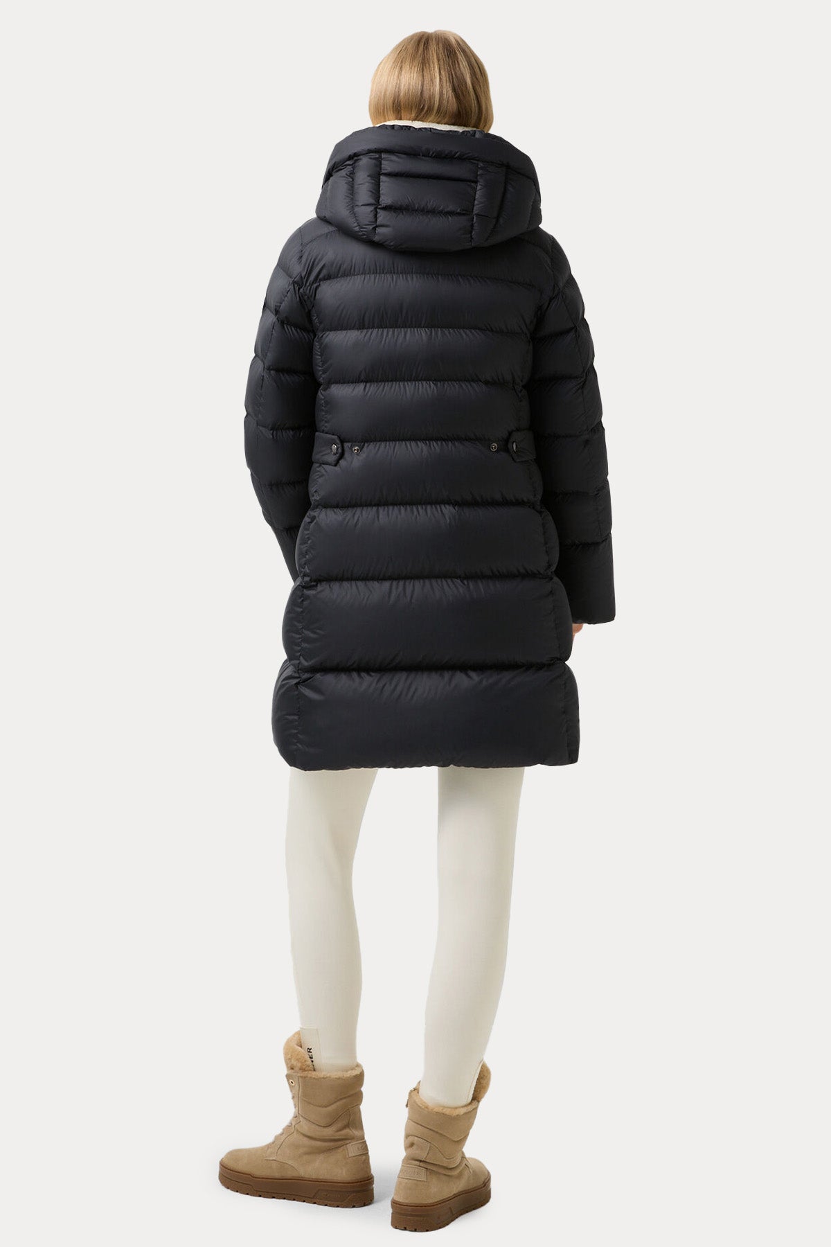 Bogner Nicci Regular Fit Yakası Kürklü Kapüşonlu Puffer Mont