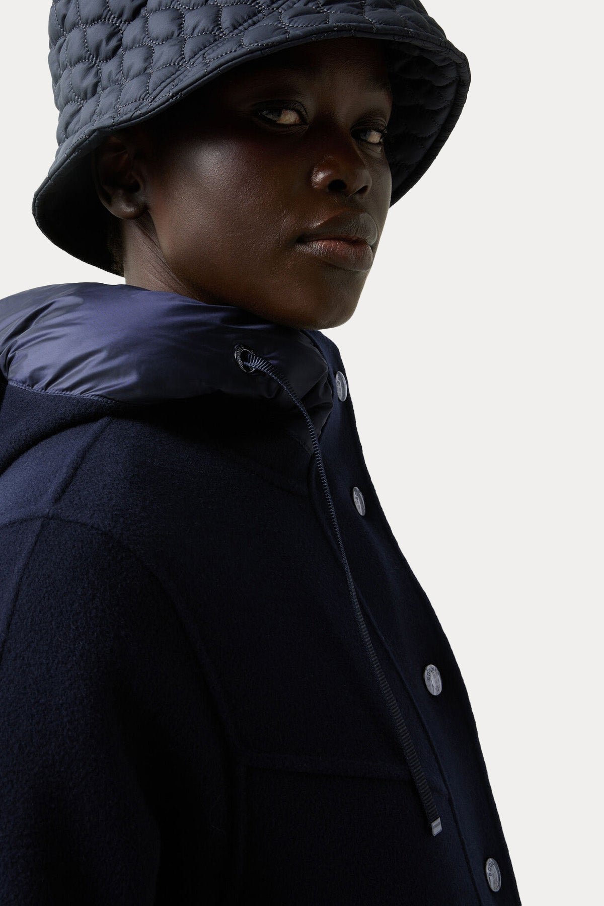 Bogner Mariet Comfort Fit Kapüşonlu Puffer Yün Ceket