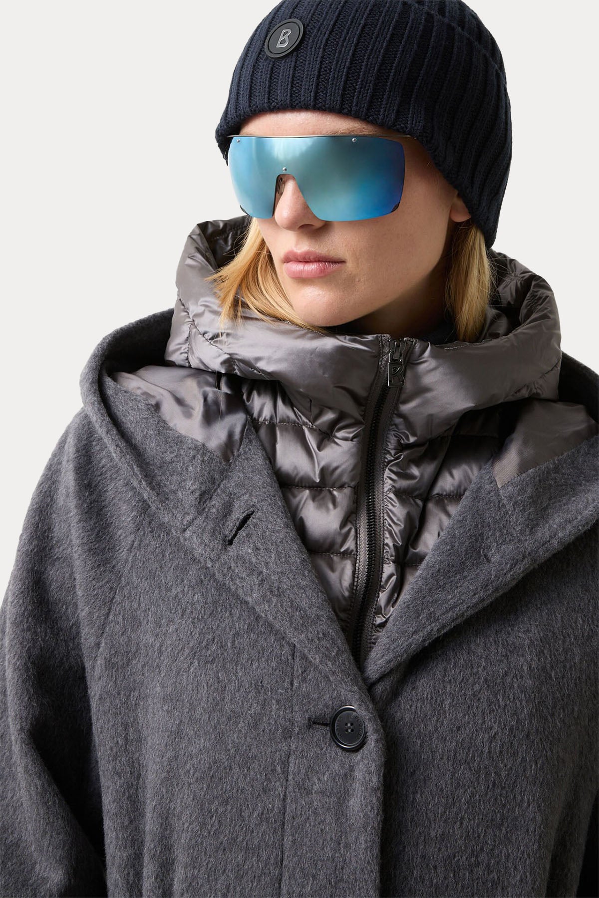 Bogner Runa Demonte Puffer İç Parçalı Kapüşonlu Yün Kaban