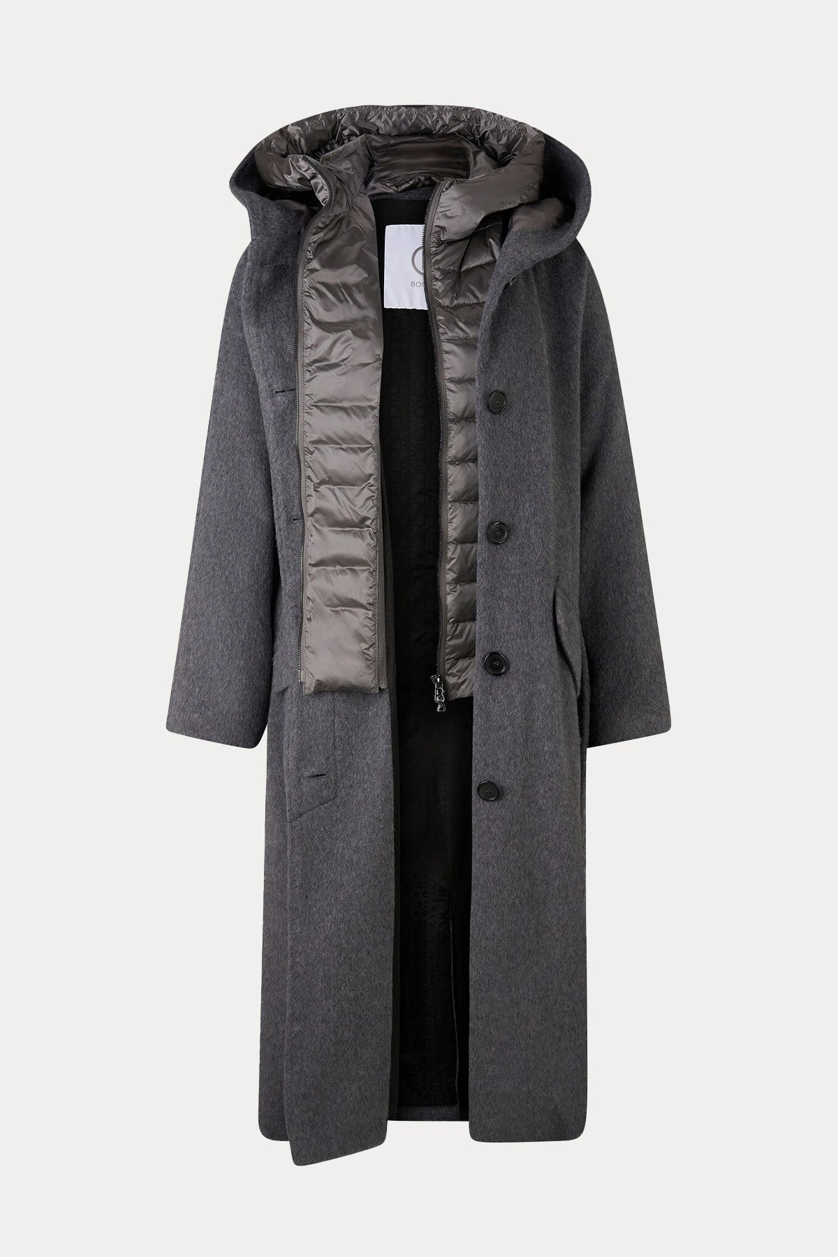 Bogner Runa Demonte Puffer İç Parçalı Kapüşonlu Yün Kaban