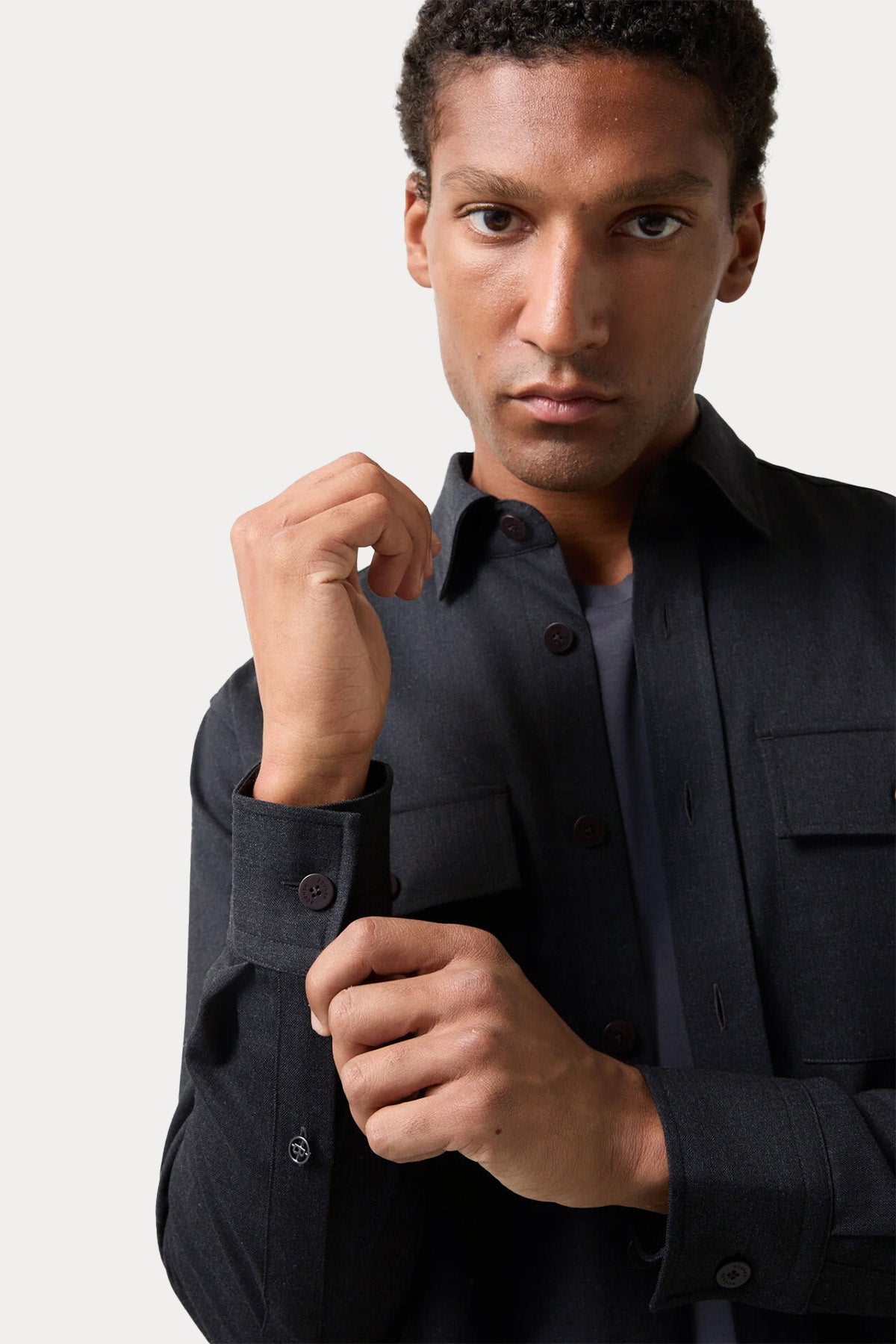 Bogner Clive Relaxed Fit Cepli Yün Gömlek