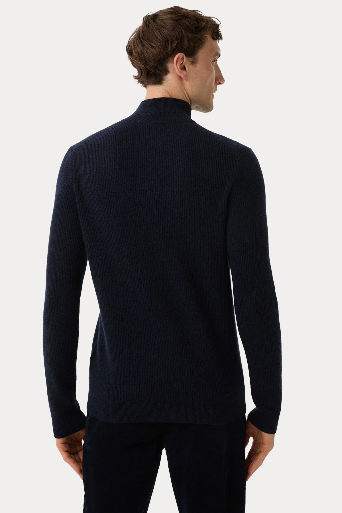 Bogner Derek Fermuarlı Dik Yaka Kaşmir Örgü Yün Triko