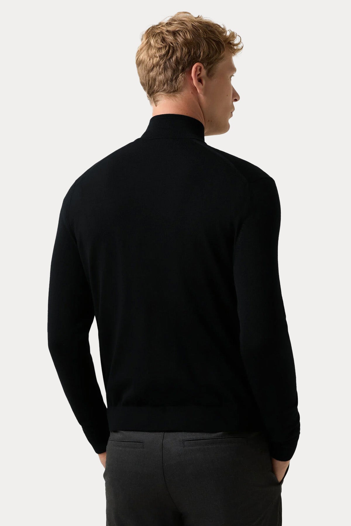 Bogner Oscar Dik Yakalı İnce Örgü Yün Triko Ceket