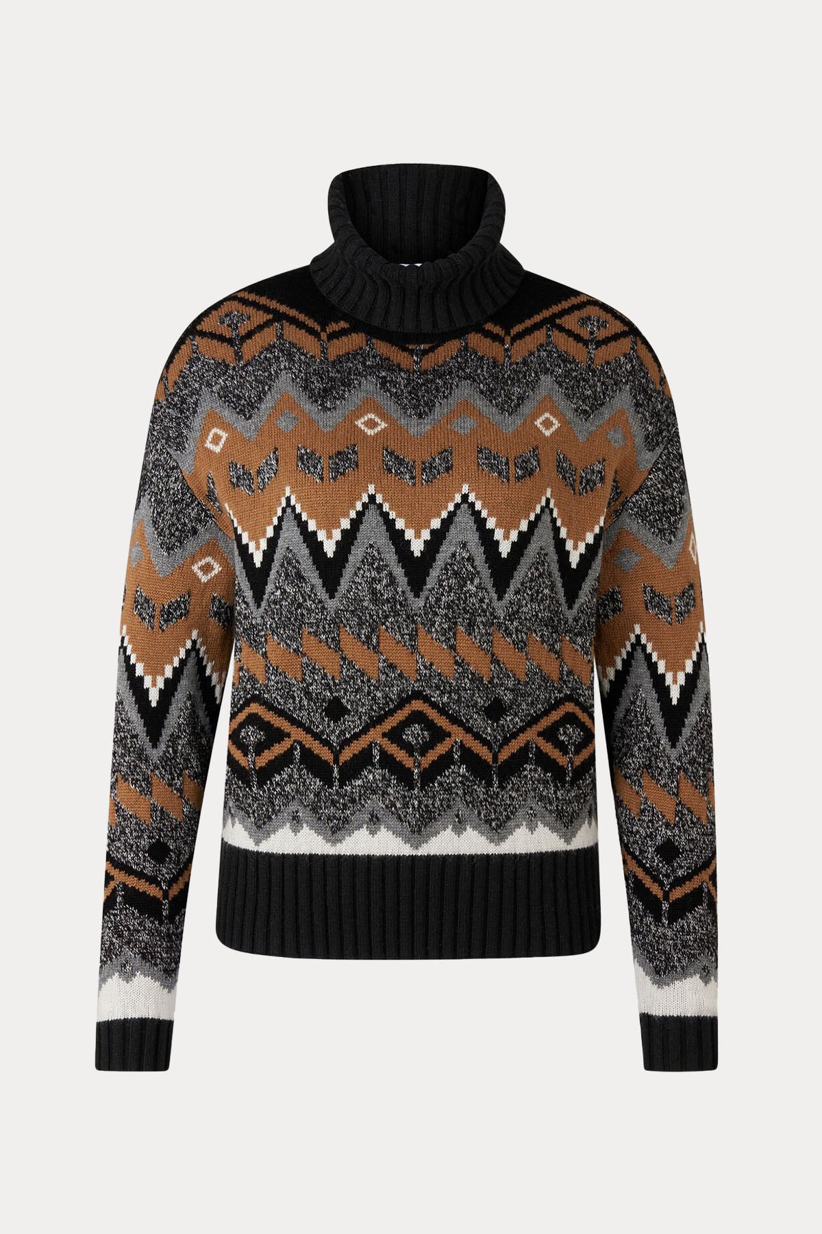 Bogner Reagan Regular Fit Balıkçı Yaka Jakarlı Kaşmir Örgü Yün Triko