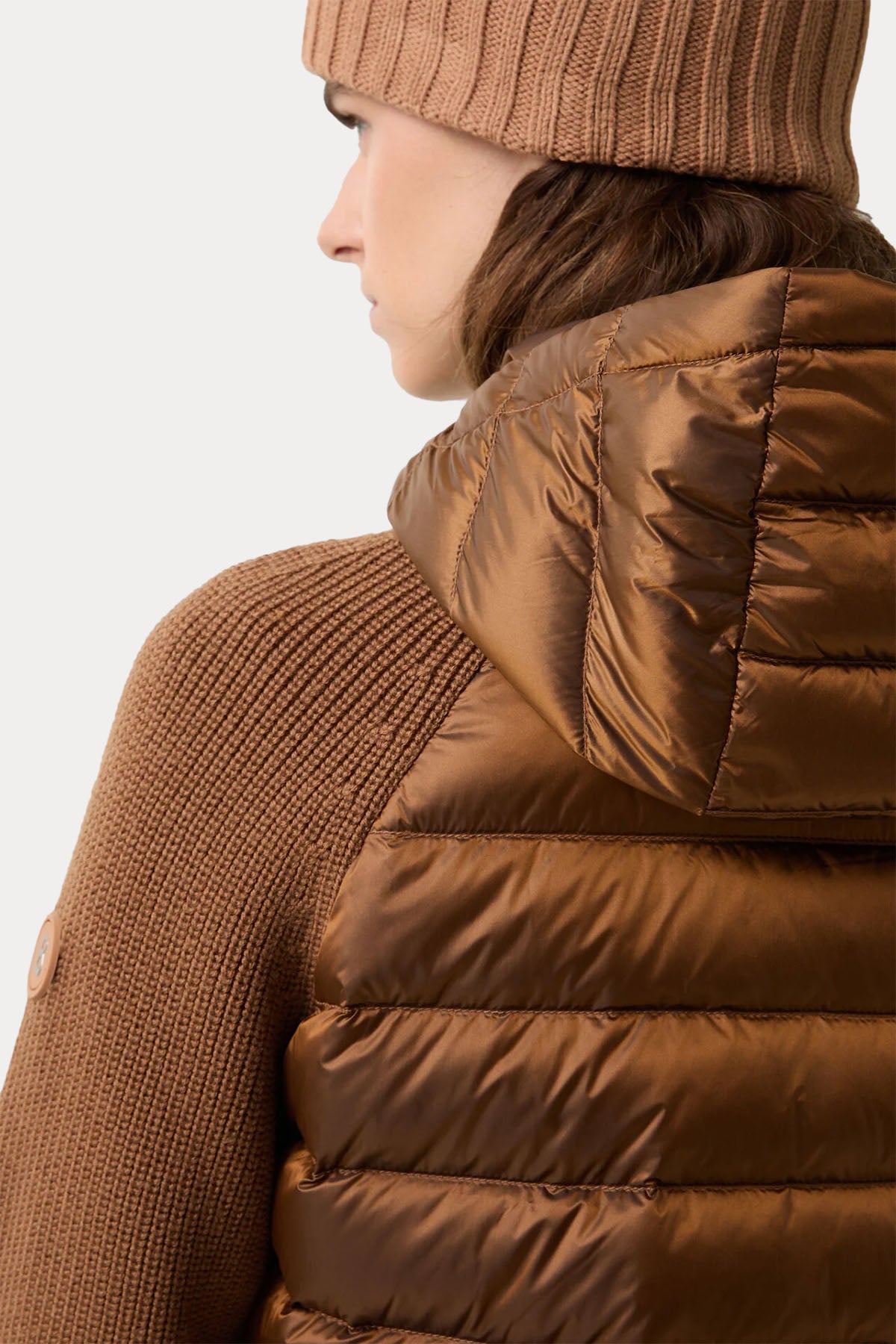 Bogner Pamy Kapüşonlu Örgü Yün Puffer Ceket