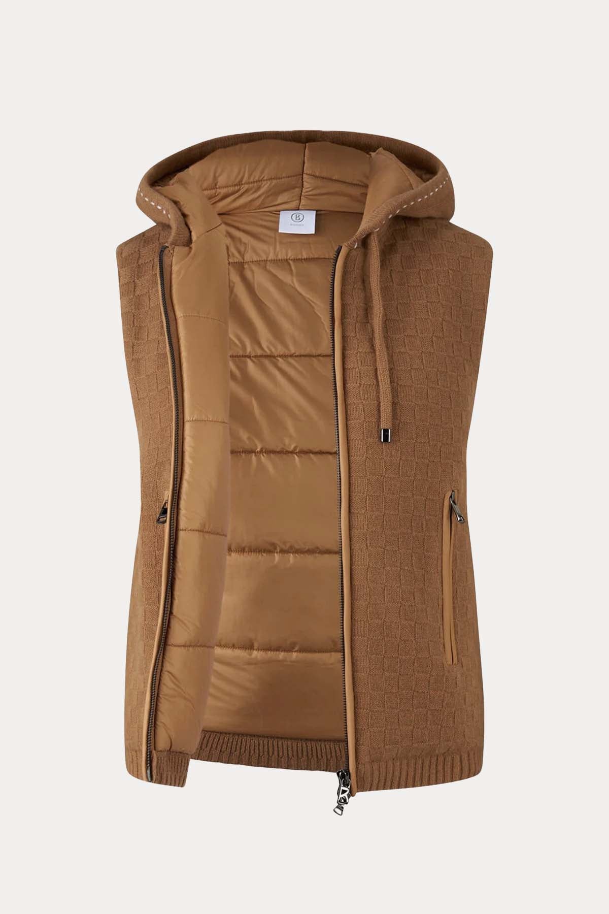 Bogner Lissity Regular Fit Kapüşonlu Puffer Yün Yelek