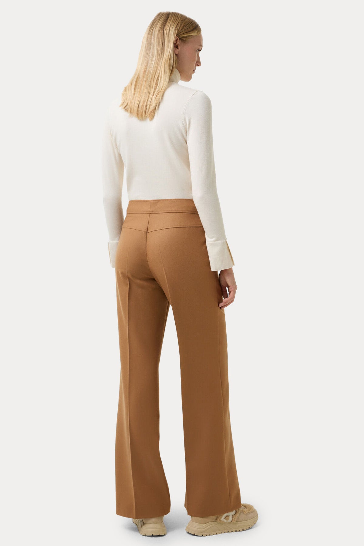 Bogner Hermia Regular Fit Çan Paça Flanel Yün Pantolon