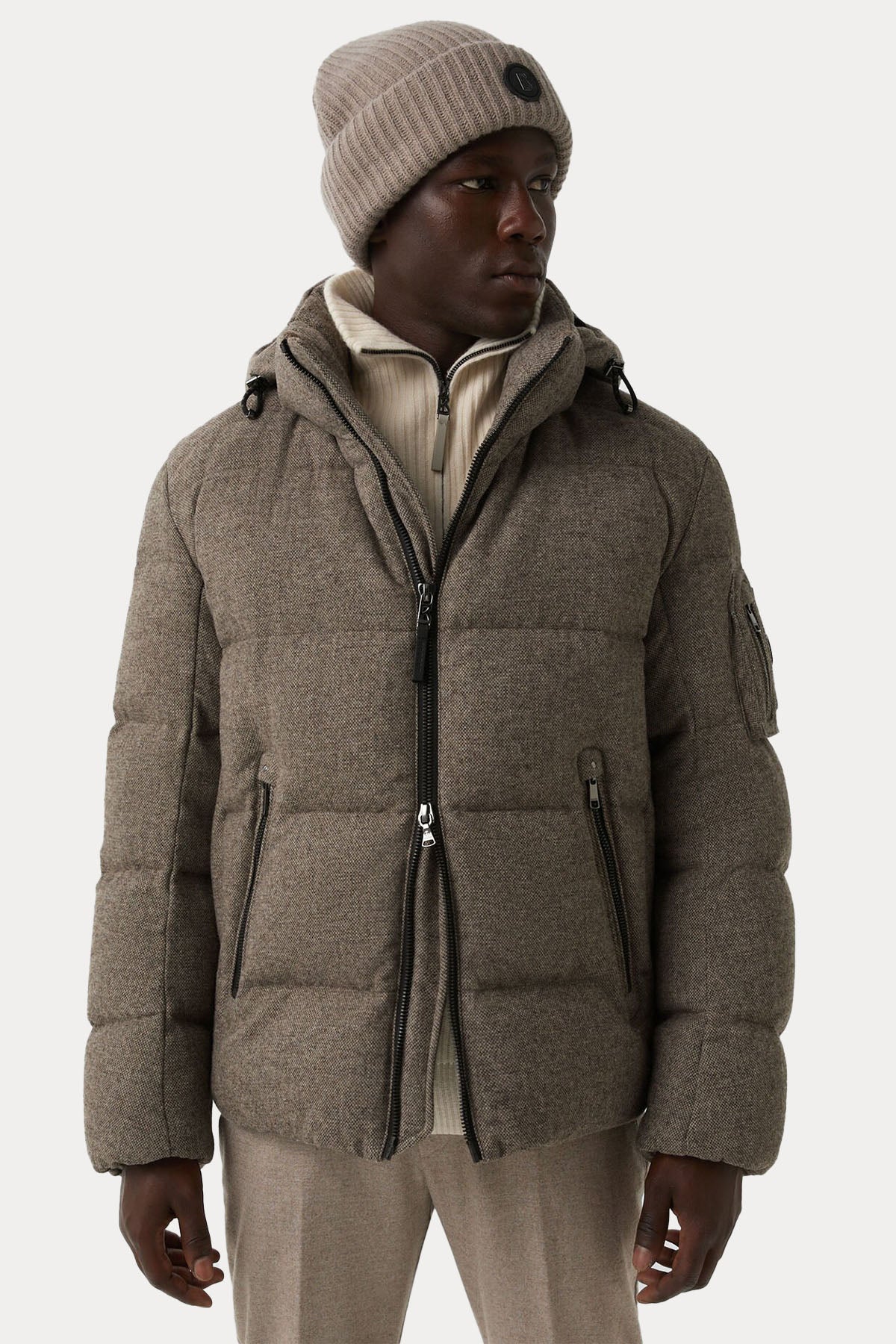 Bogner Jamy Regular Fit Kapüşonlu Yün Puffer Mont