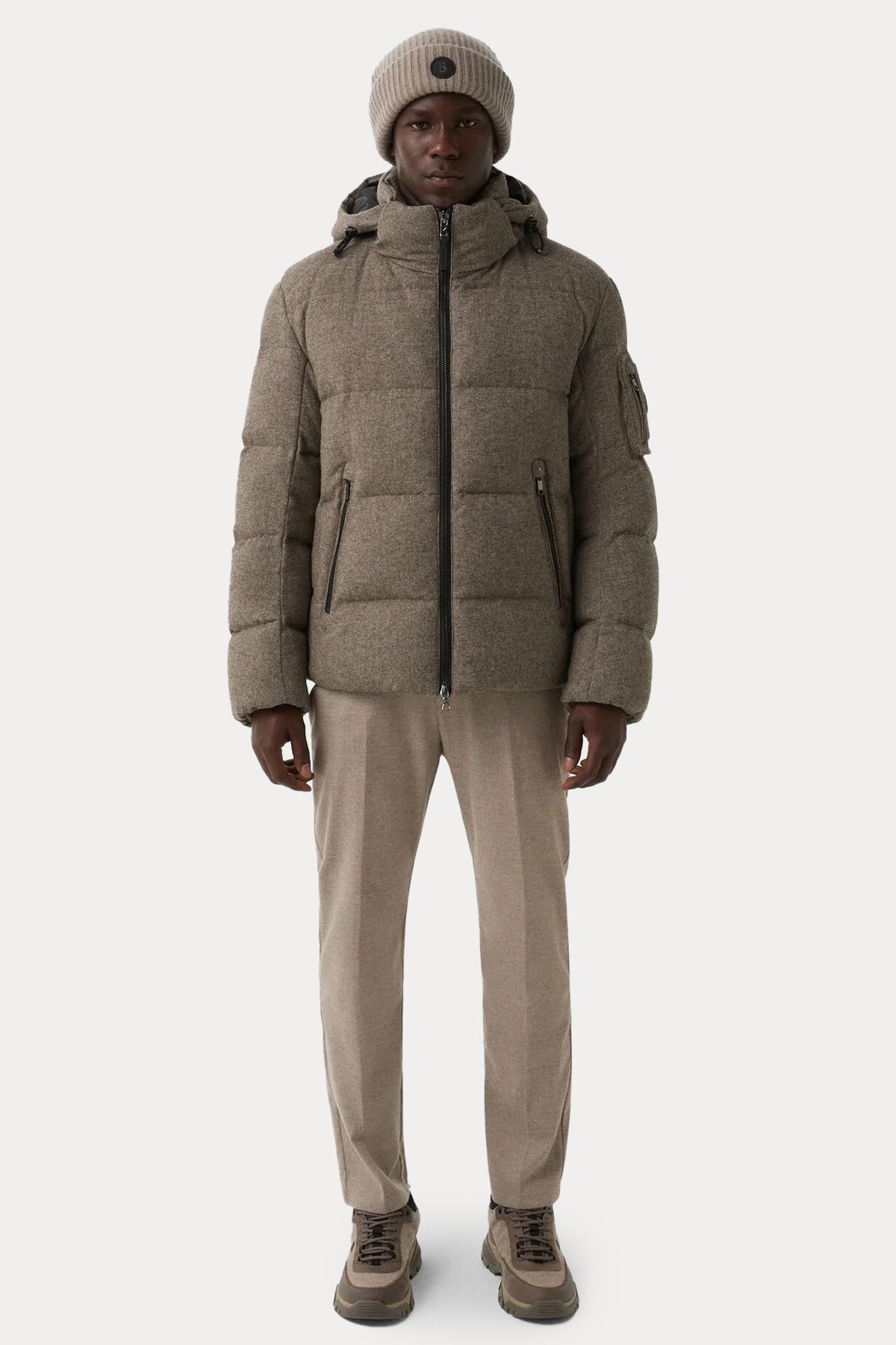 Bogner Jamy Regular Fit Kapüşonlu Yün Puffer Mont