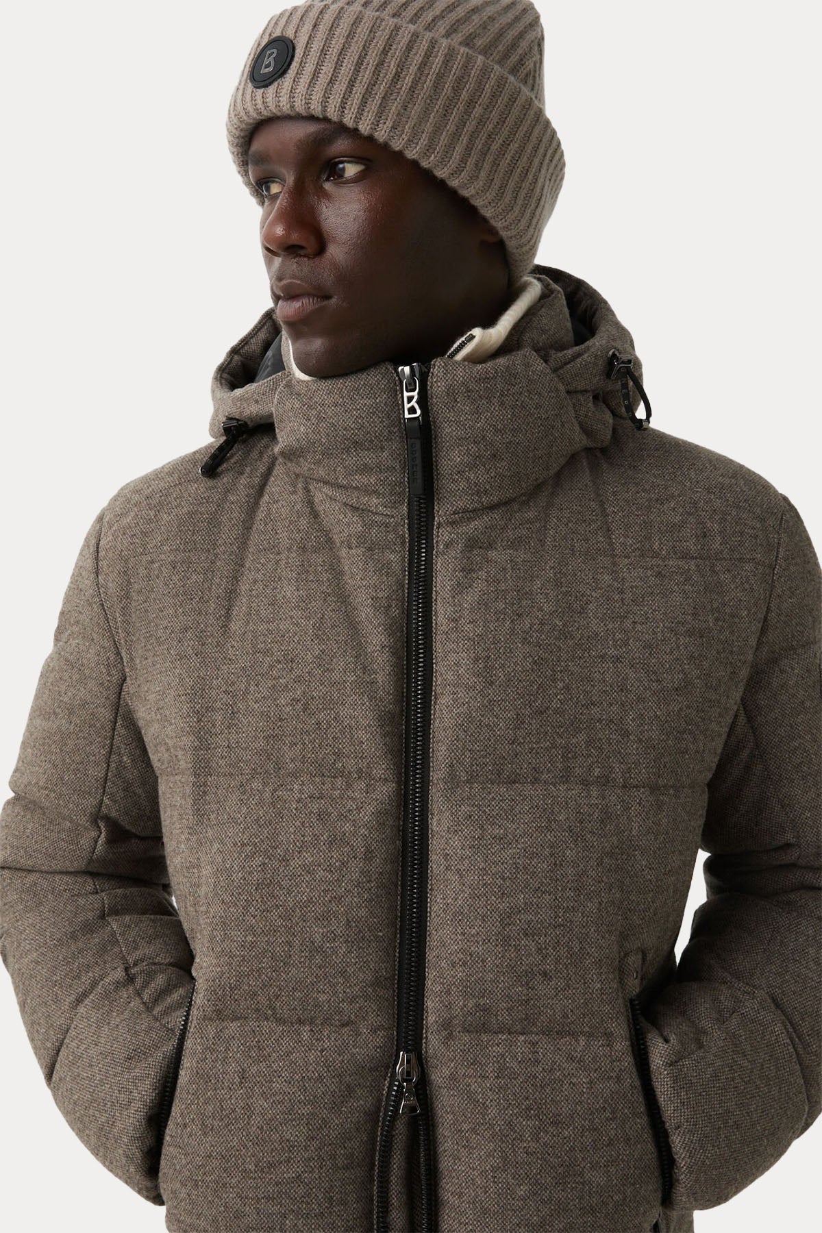 Bogner Jamy Regular Fit Kapüşonlu Yün Puffer Mont