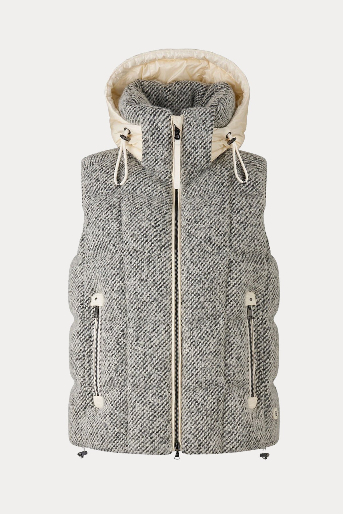 Bogner Falka Kapüşonlu İpek Yün Puffer Yelek