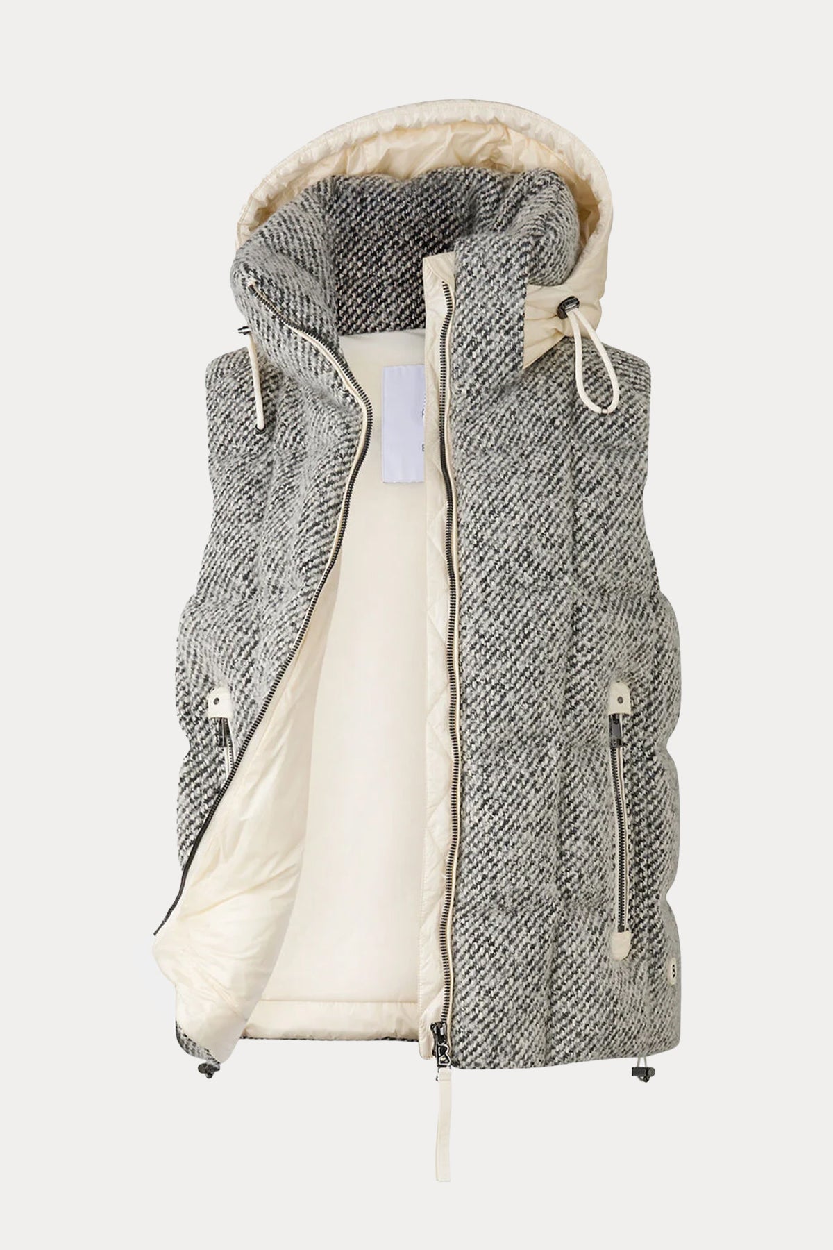 Bogner Falka Kapüşonlu İpek Yün Puffer Yelek