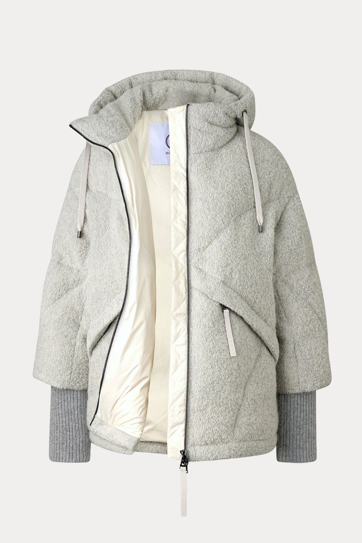 Bogner Sherly Relaxed Fit Yün Kapüşonlu Puffer Mont-Mont-Libas