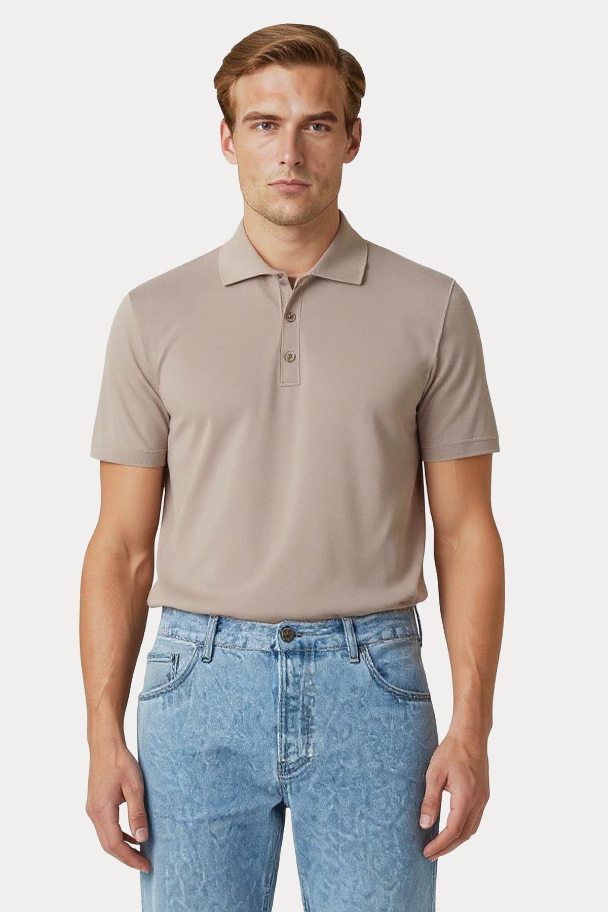 Manifattura İnce Örgü Polo Yaka T-shirt