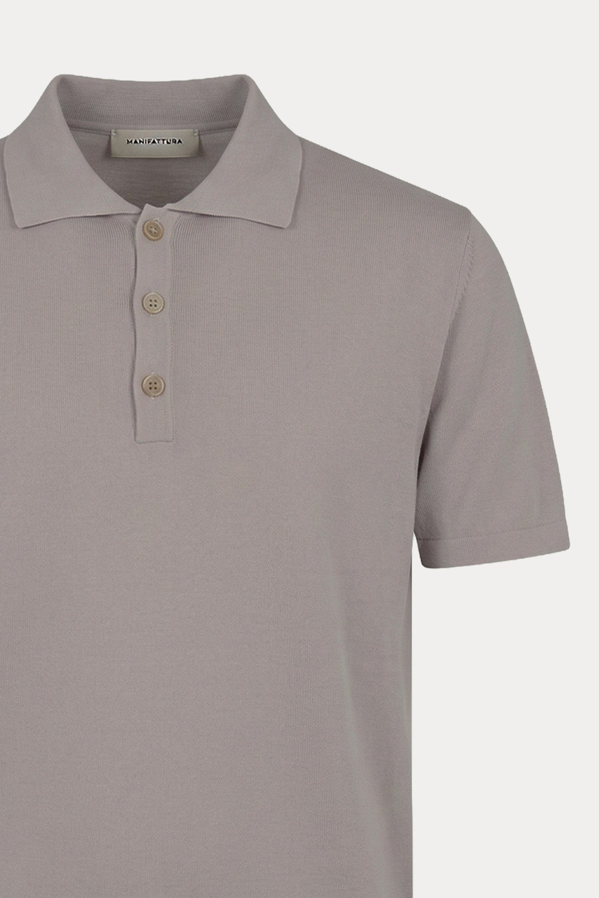 Manifattura İnce Örgü Polo Yaka T-shirt-T-shirt-Libas