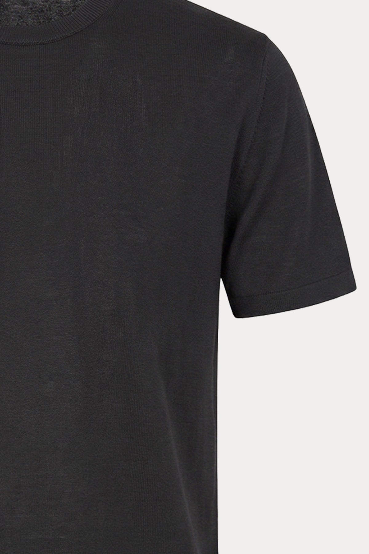 Manifattura Yuvarlak Yaka İnce Örgü T-shirt