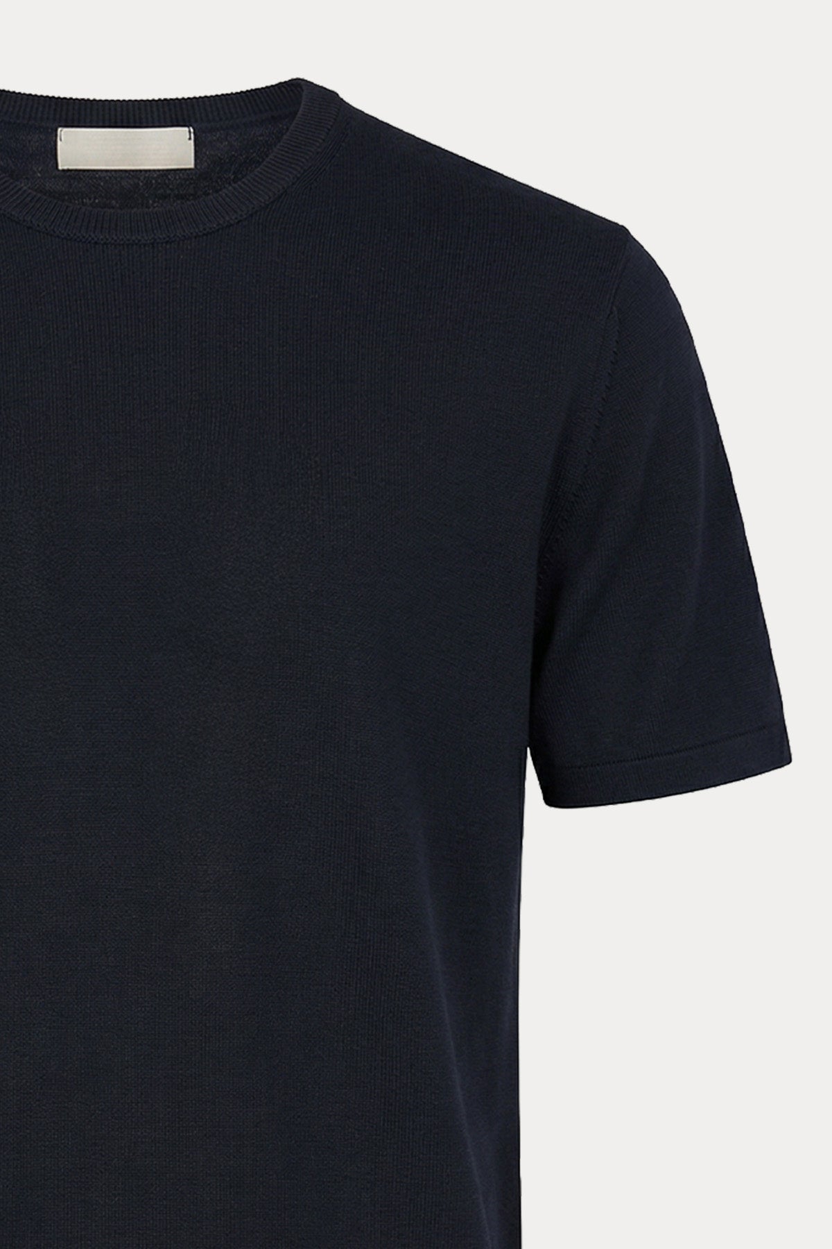 Manifattura Yuvarlak Yaka İnce Örgü T-shirt