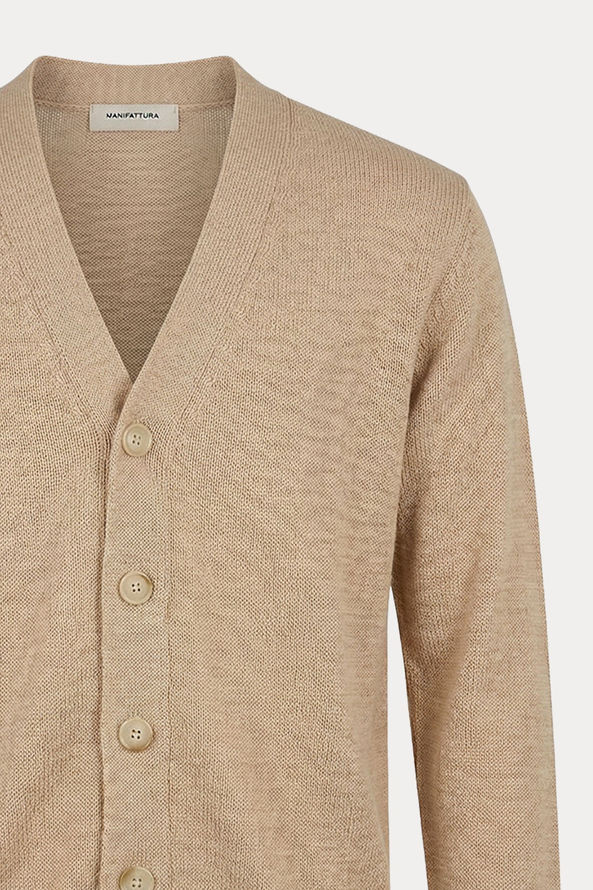 Manifattura Regular Fit İnce Örgü Keten Triko Ceket