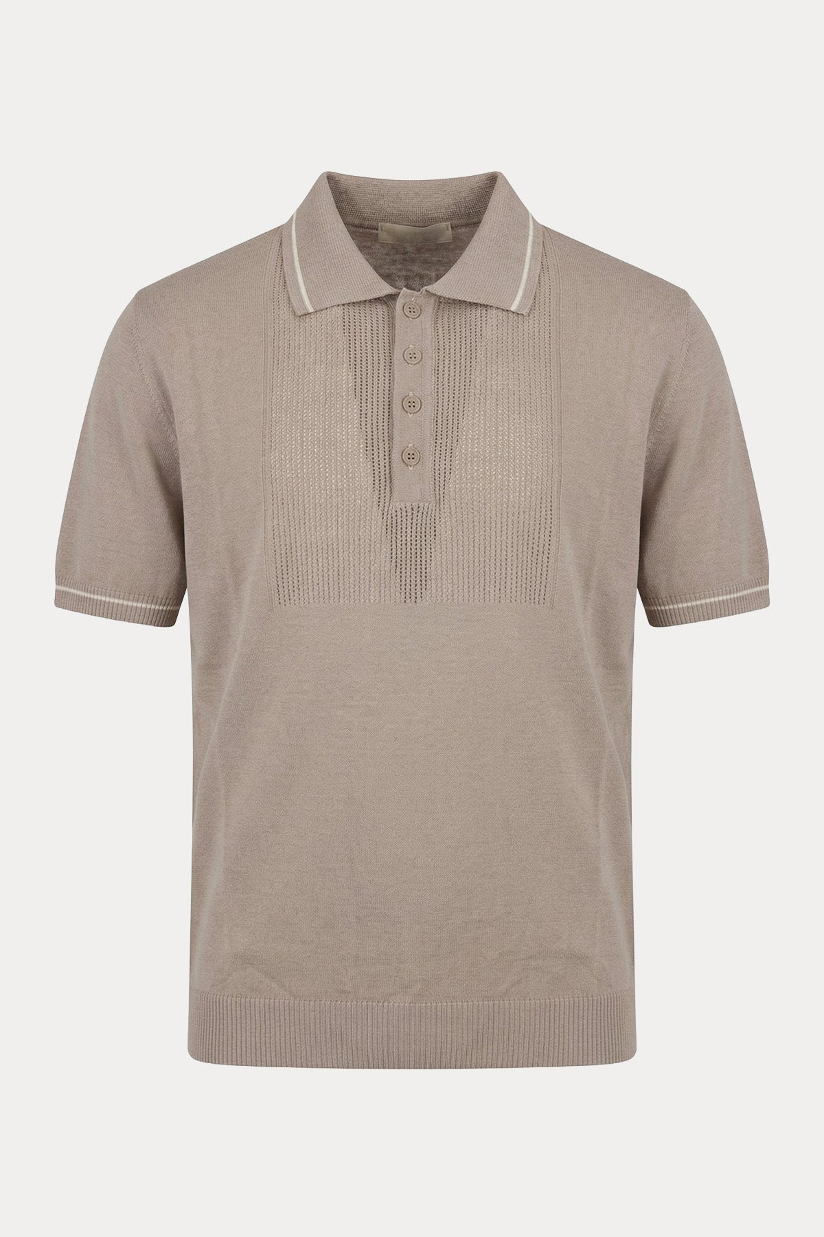 Manifattura Regular Fit Polo Yaka İnce Örgü Keten Triko