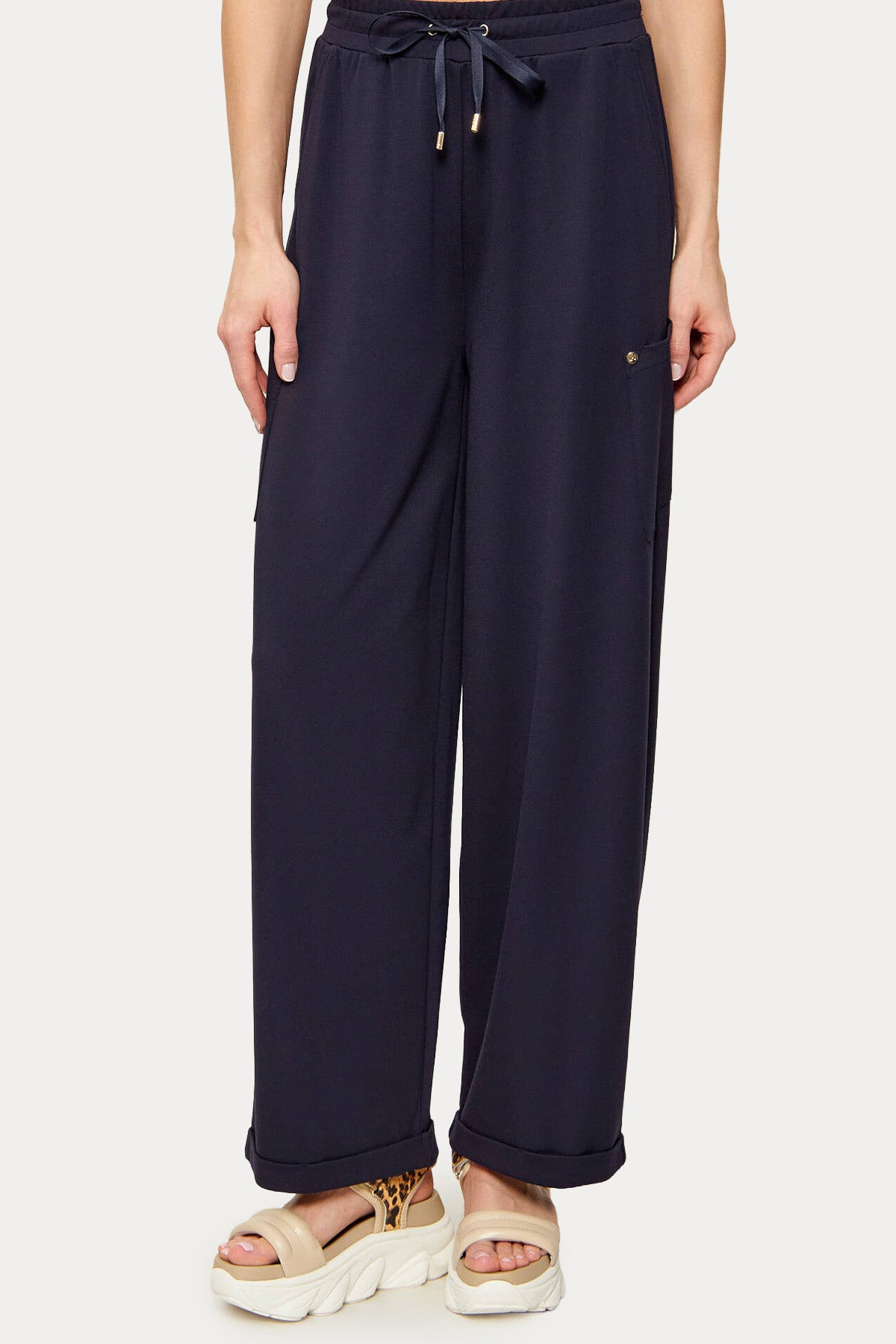 Liu Jo Relaxed Fit Beli Lastikli Streç Pantolon-Pantolon-Libas