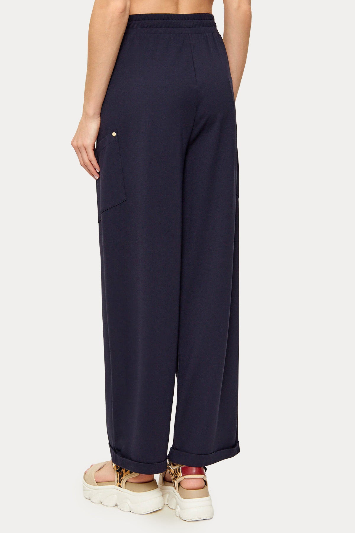 Liu Jo Relaxed Fit Beli Lastikli Streç Pantolon-Pantolon-Libas