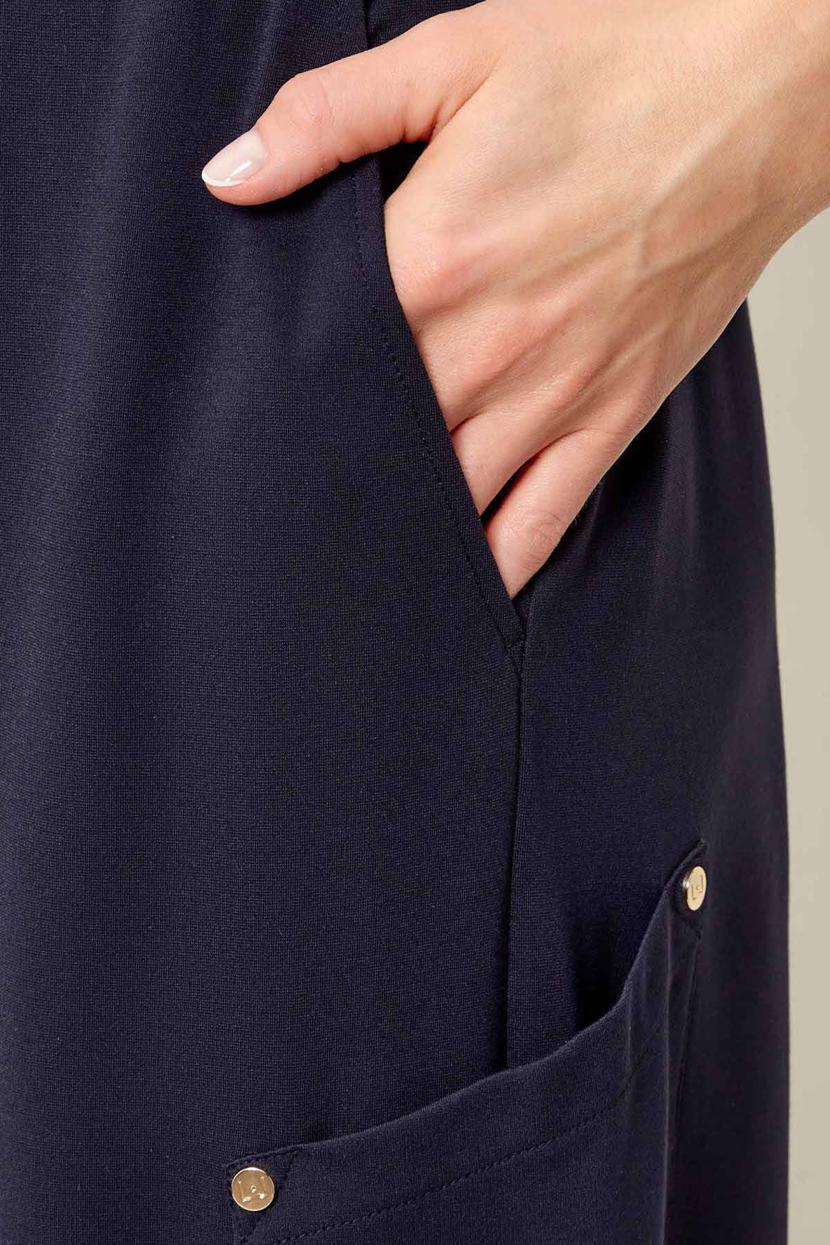Liu Jo Relaxed Fit Beli Lastikli Streç Pantolon-Pantolon-Libas