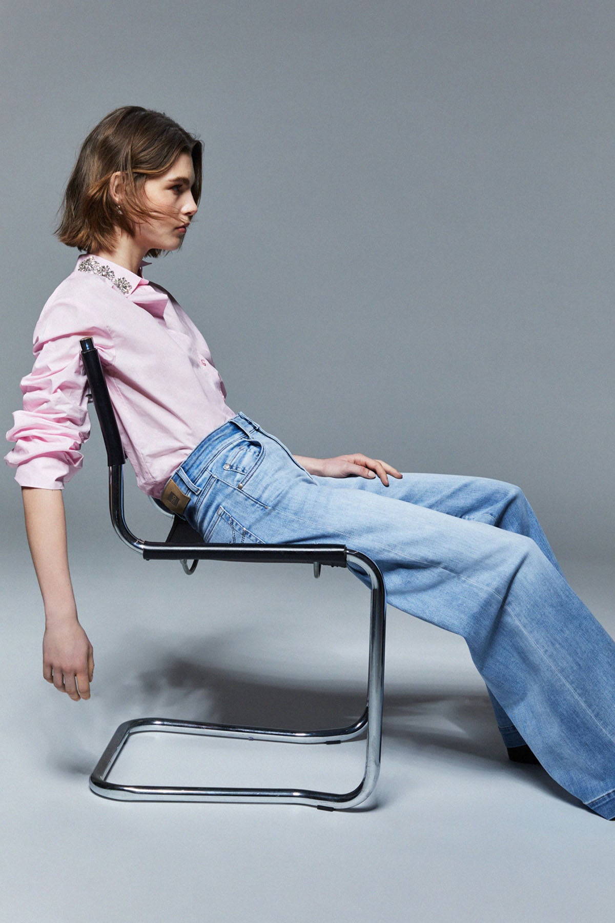 Liu Jo Straight Fit Çan Paça Yıkamalı Jeans