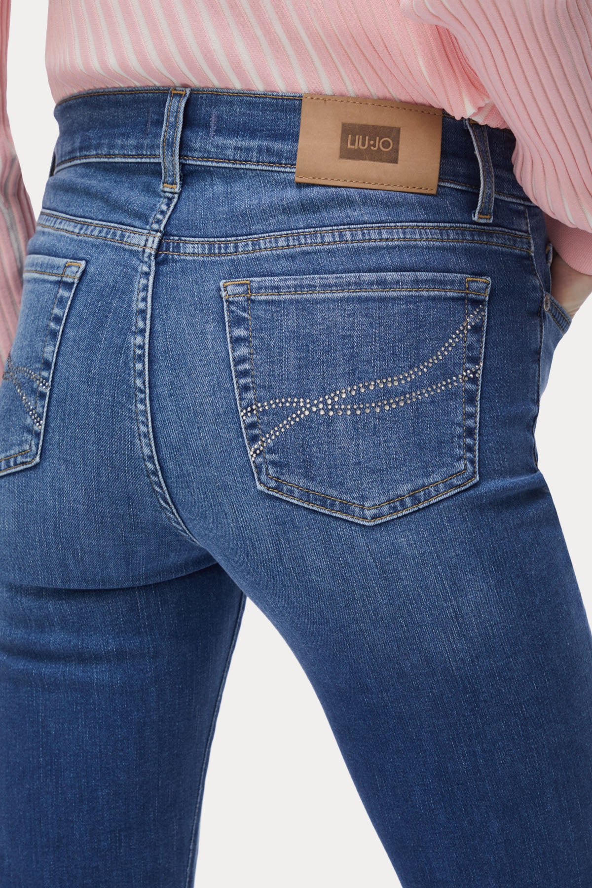 Liu Jo Bootcut Yüksek Bel Çan Paça Yıkamalı Jeans