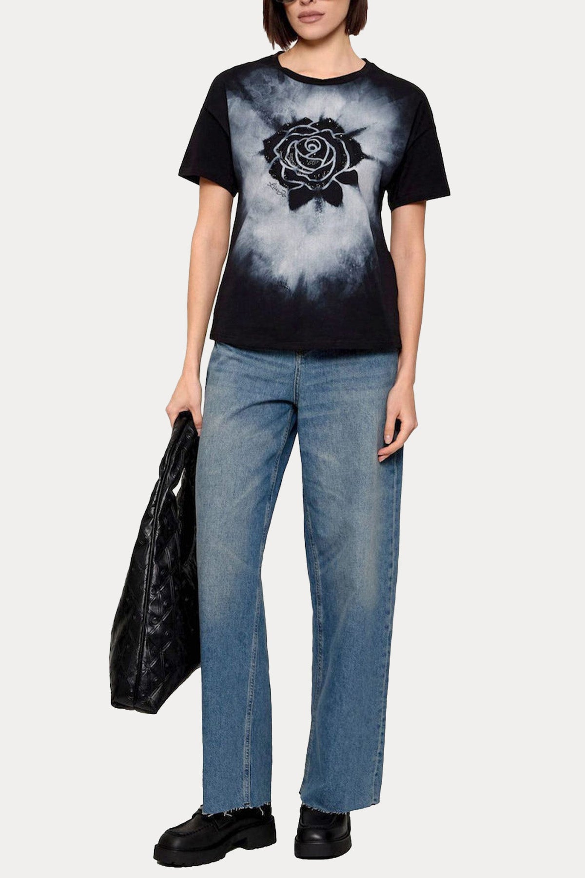 Liu Jo Comfort Fit Yuvarlak Yaka Desenli T-shirt