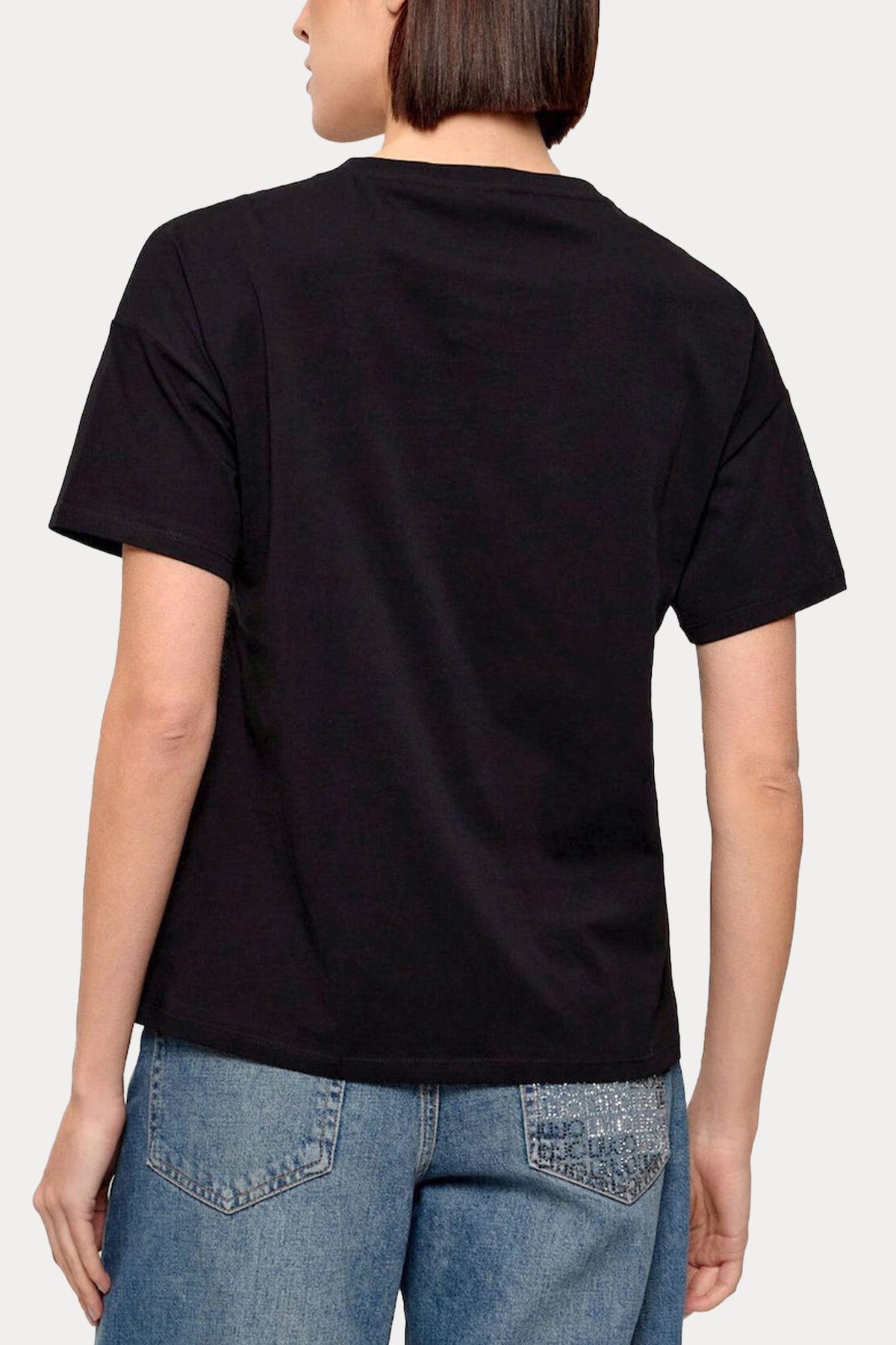Liu Jo Comfort Fit Yuvarlak Yaka Desenli T-shirt-T-shirt-Libas