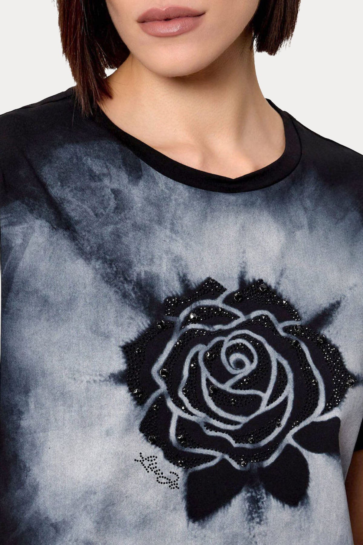 Liu Jo Comfort Fit Yuvarlak Yaka Desenli T-shirt