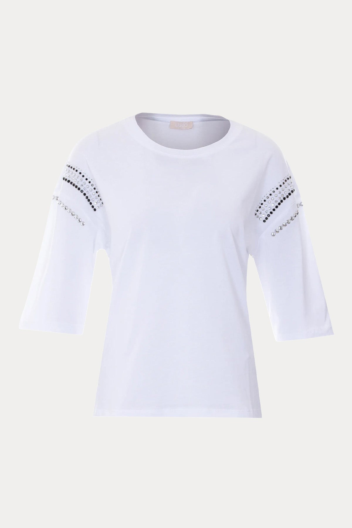 Liu Jo Comfort Fit Troklu Yuvarlak Yaka T-shirt