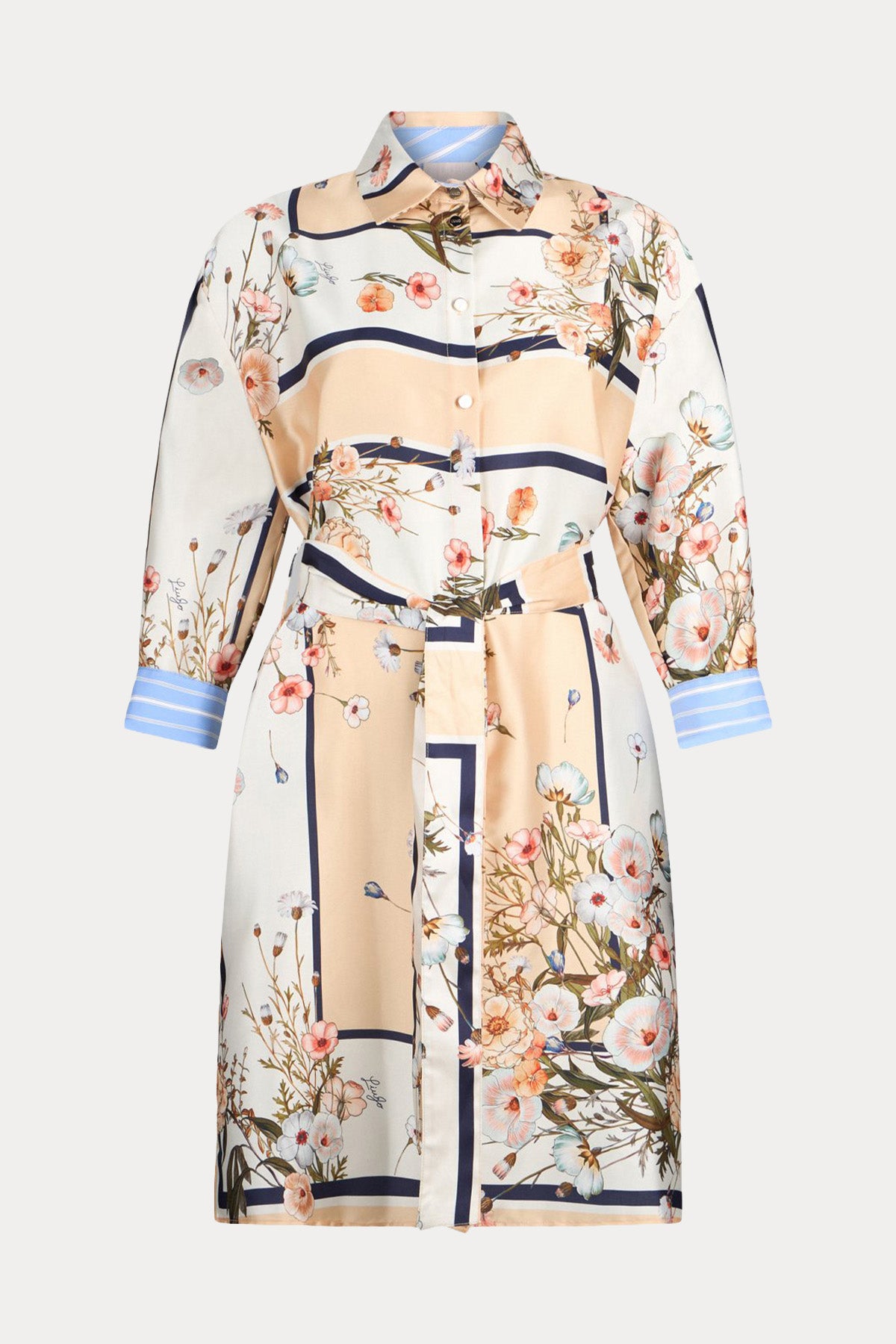 Liu Jo Loose Fit Desenli Mini Gömlek Elbise