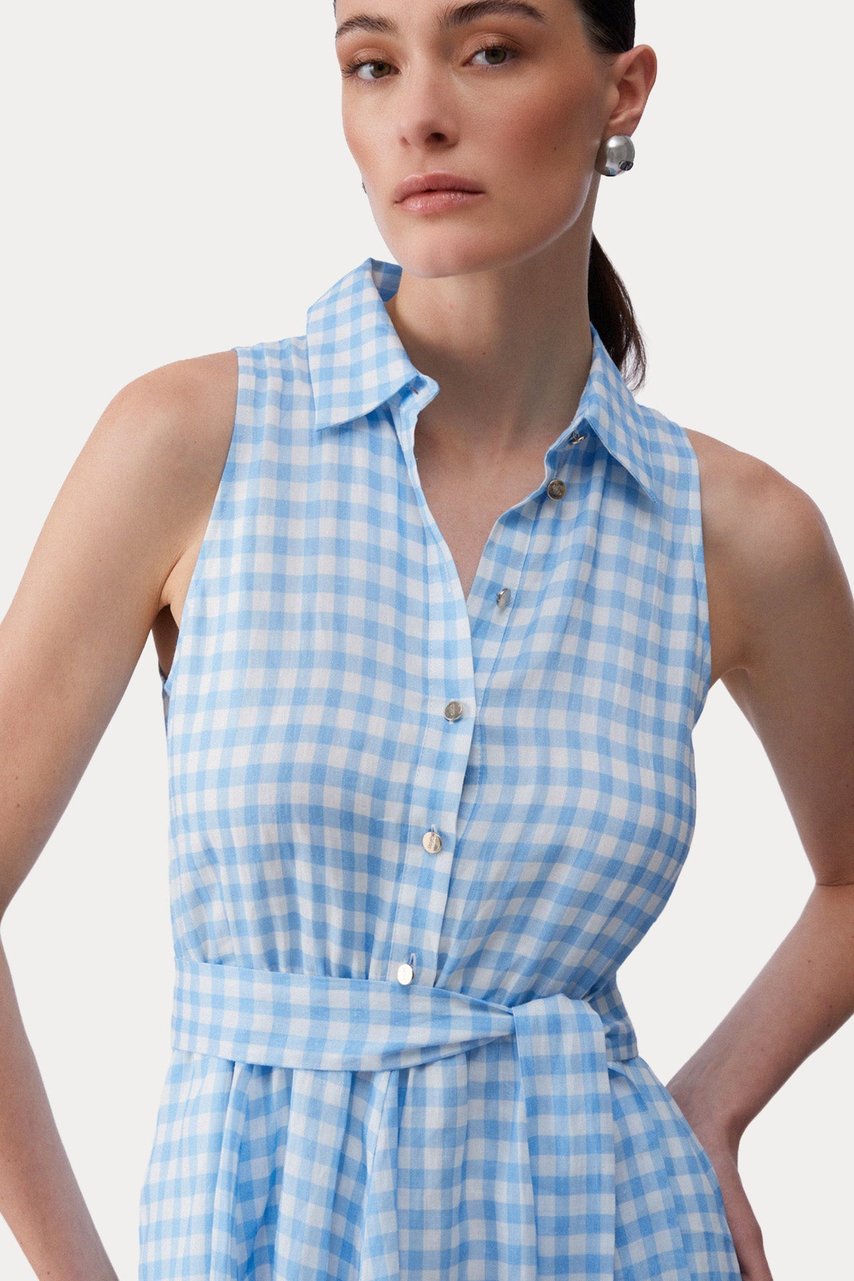 Liu Jo Pötikareli Kemerli Mini Gömlek Elbise