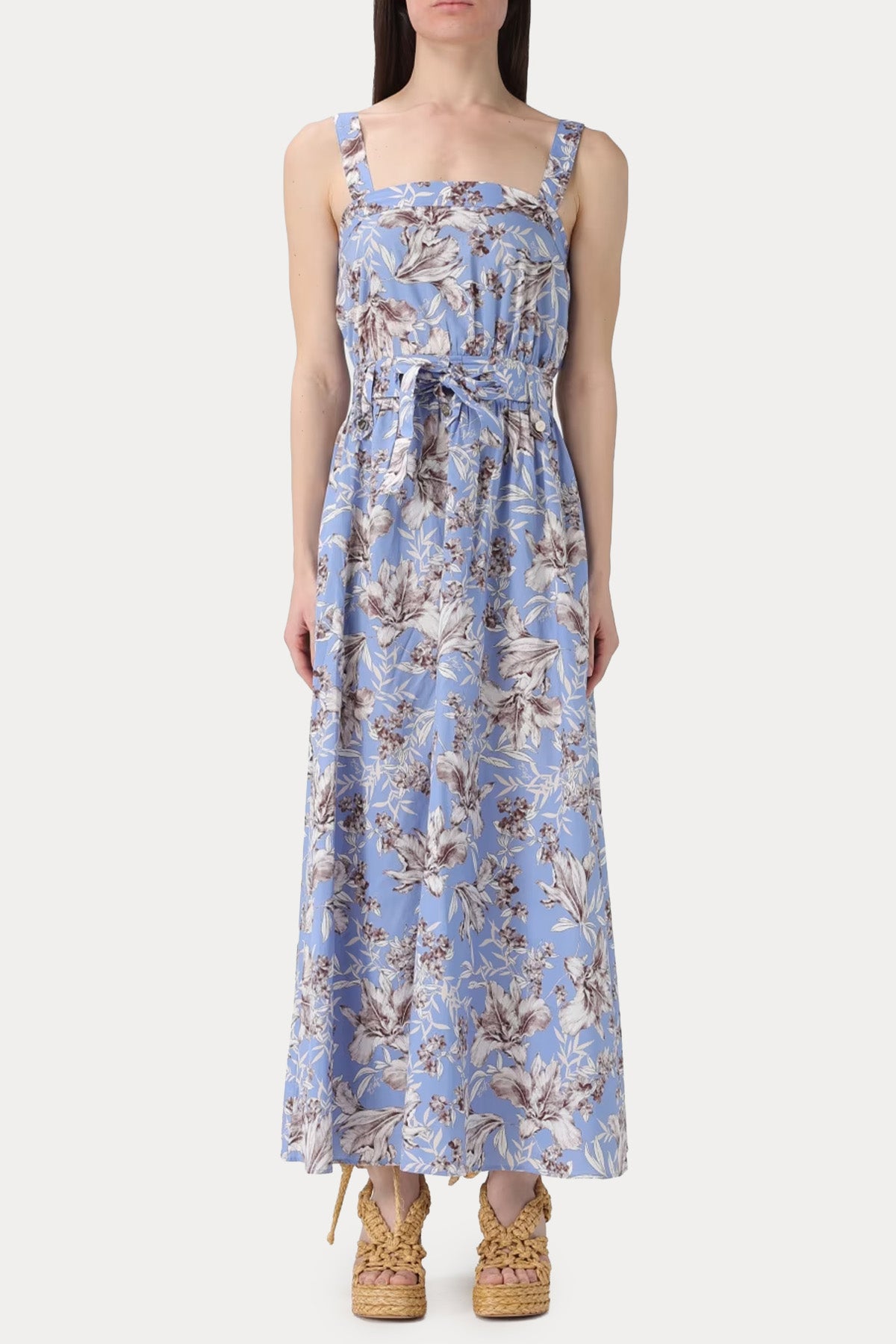 Liu Jo Relaxed Fit Kemerli Maxi Elbise-Elbise-Libas