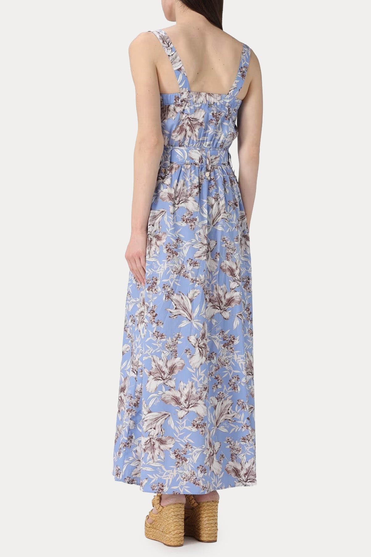 Liu Jo Relaxed Fit Kemerli Maxi Elbise-Elbise-Libas