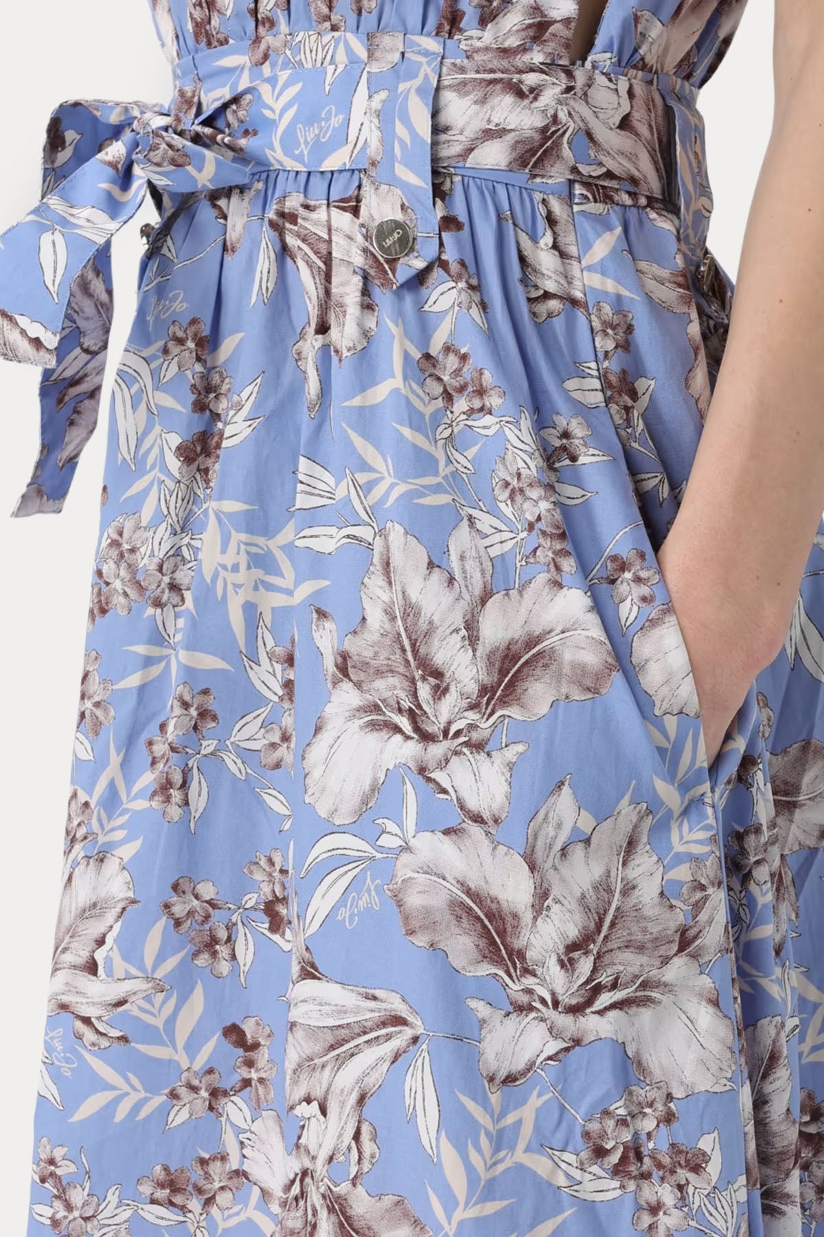 Liu Jo Relaxed Fit Kemerli Maxi Elbise-Elbise-Libas