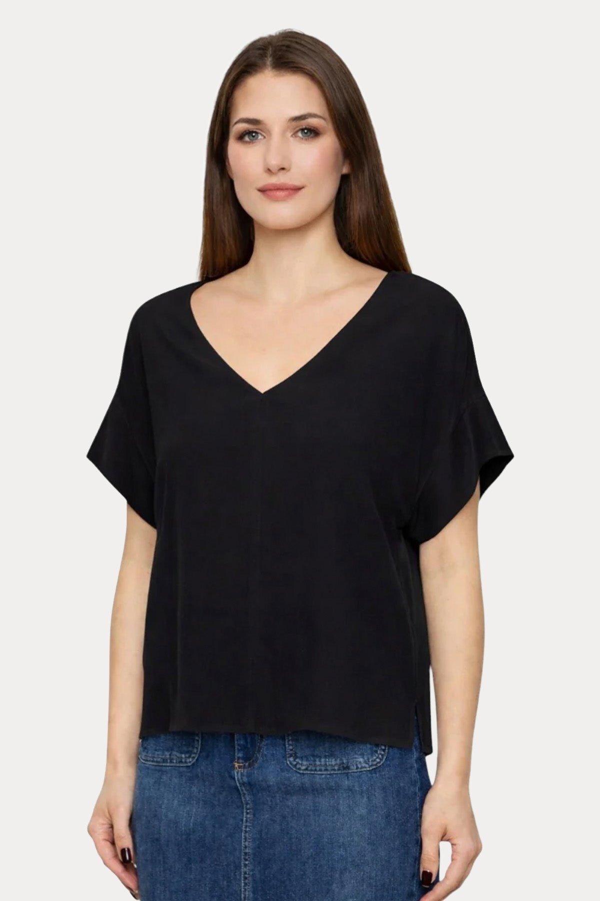 Liu Jo Loose Fit V Yaka Bluz