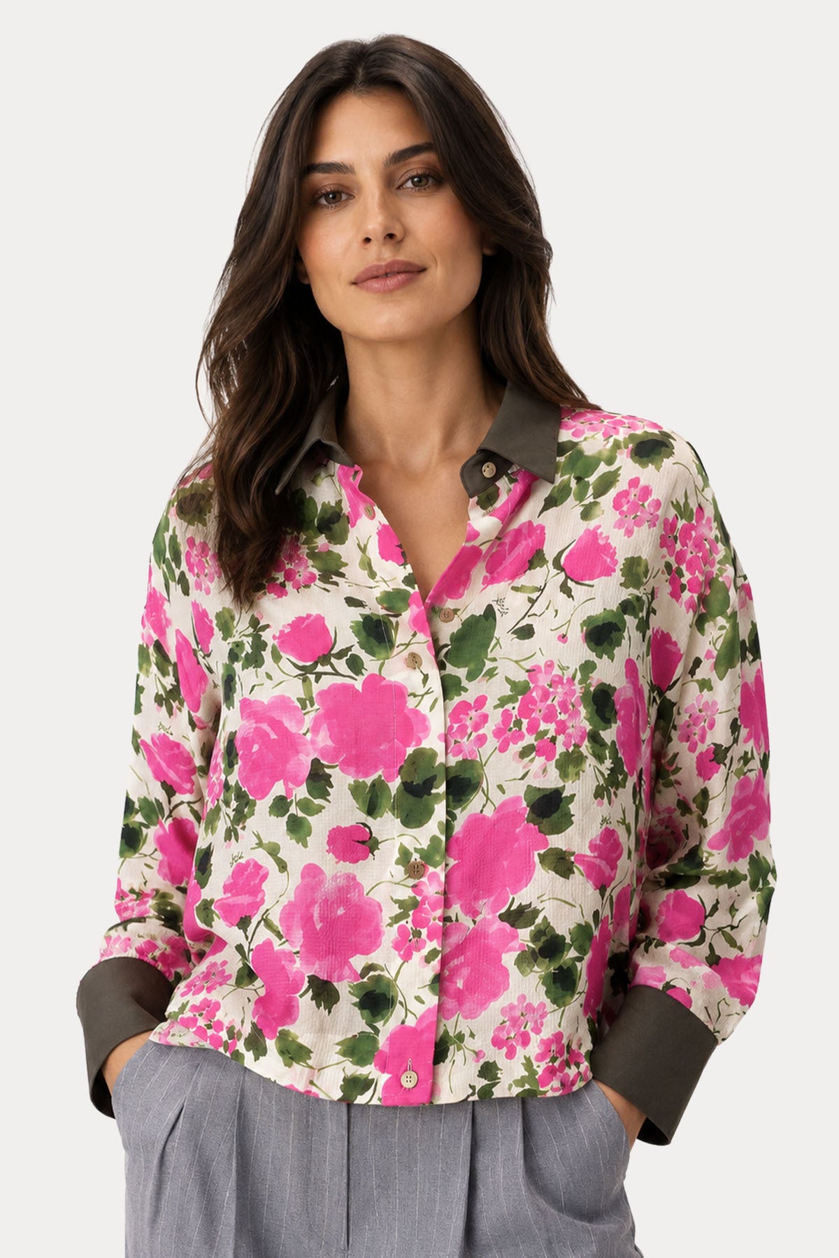 Liu Jo Regular Fit Çiçek Desenli Gömlek