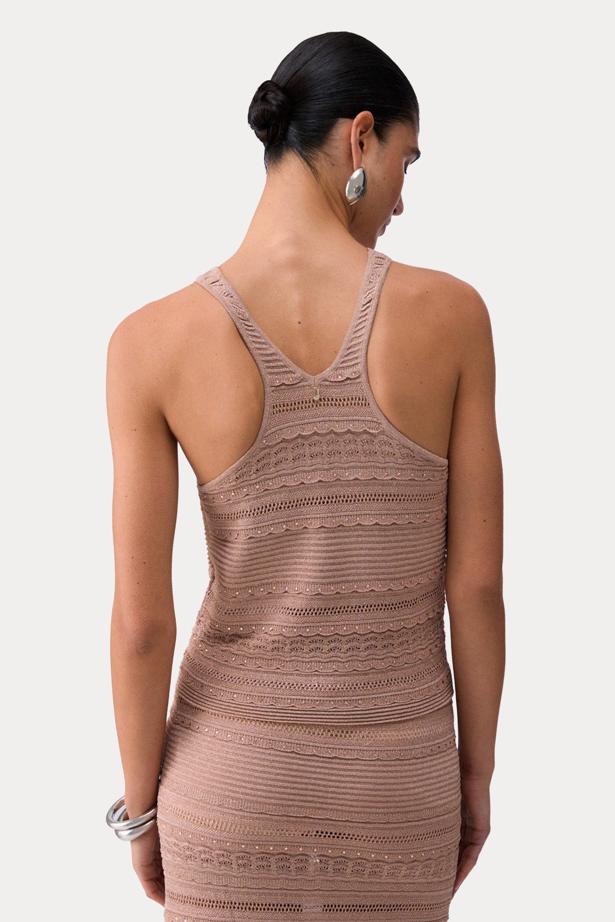 Liu Jo Slim Fit Halter Yaka Örgü Bluz-Bluz-Libas