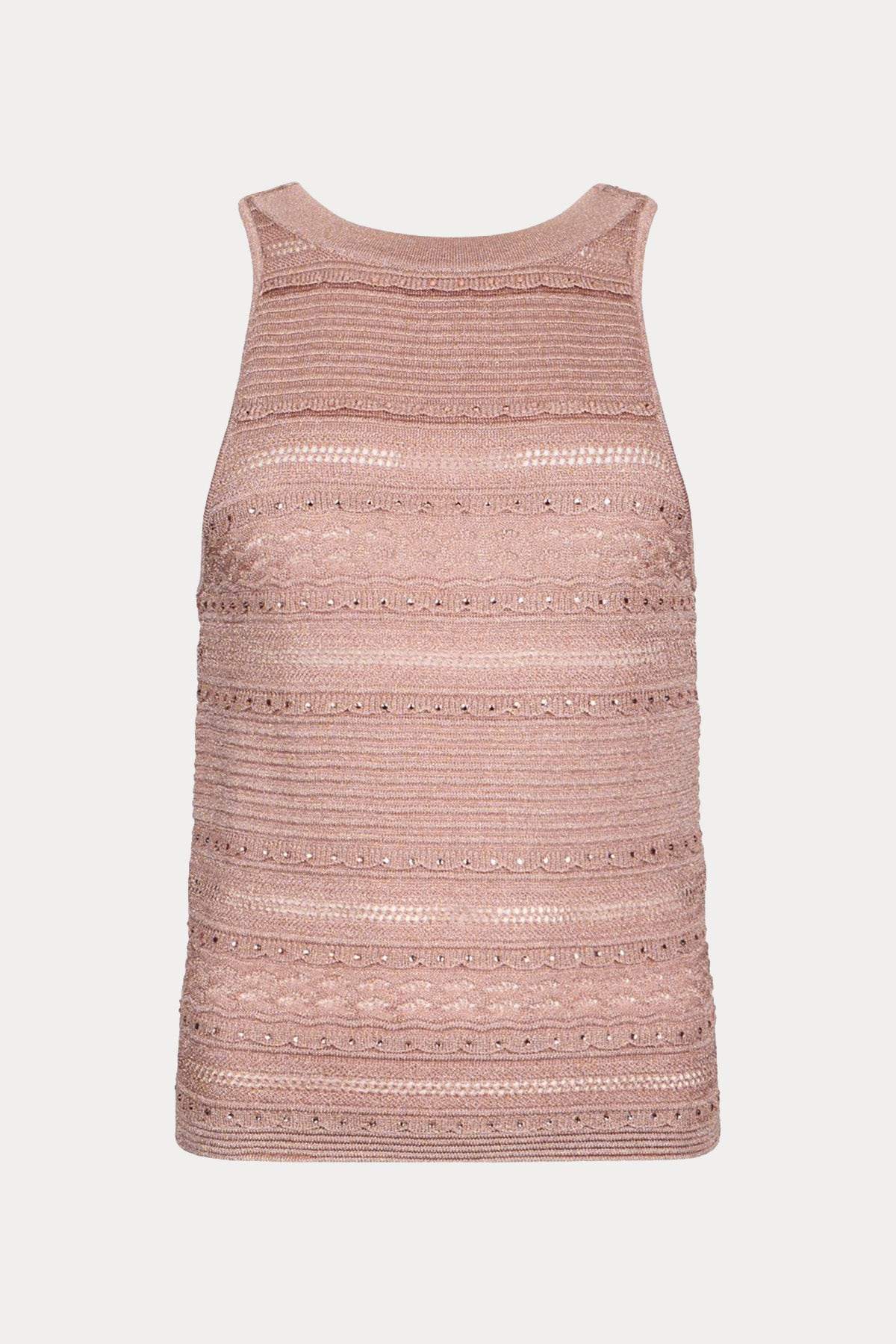 Liu Jo Slim Fit Halter Yaka Örgü Bluz-Bluz-Libas